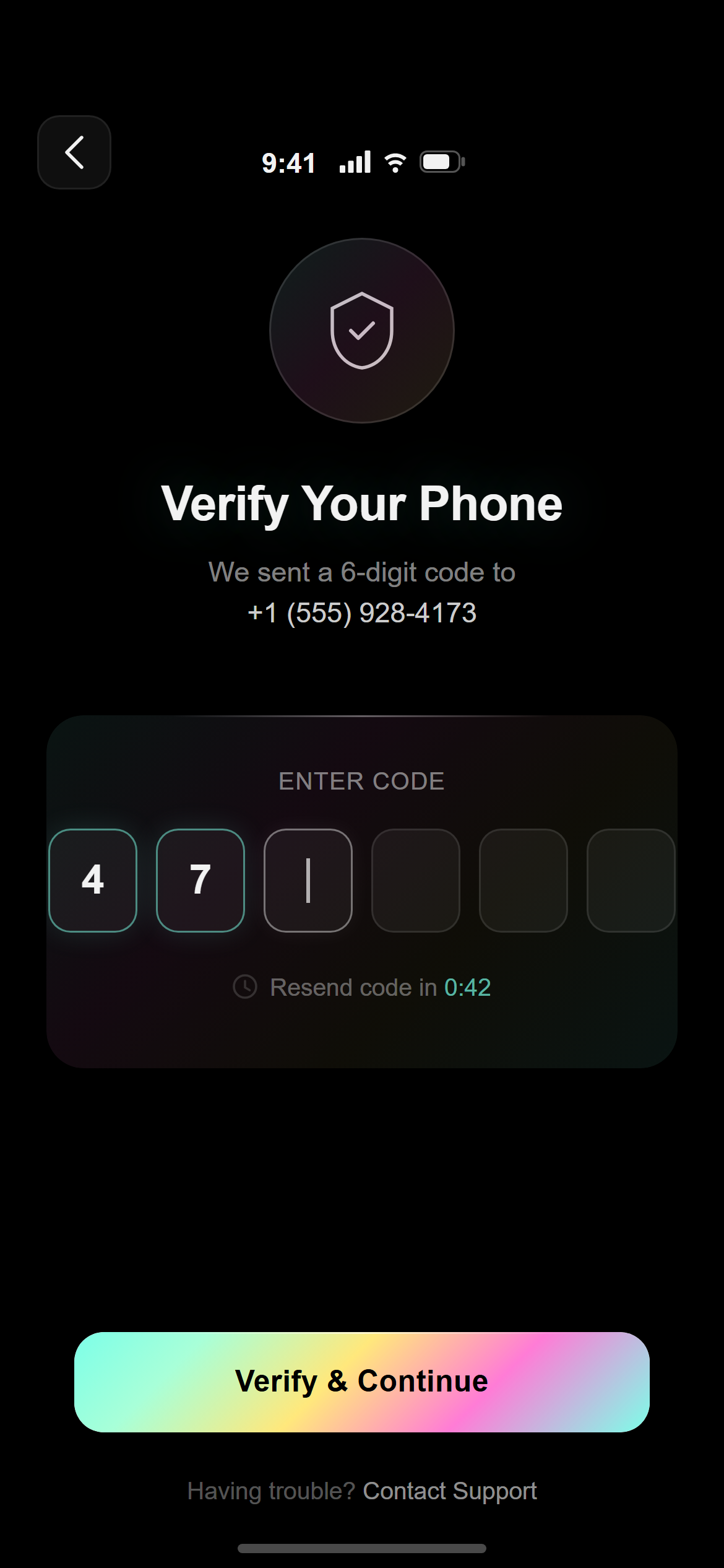 Holographic OTP Verification