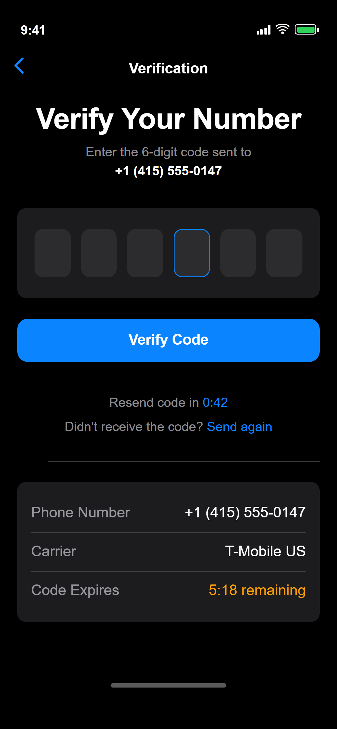 iOS Native OTP Verification