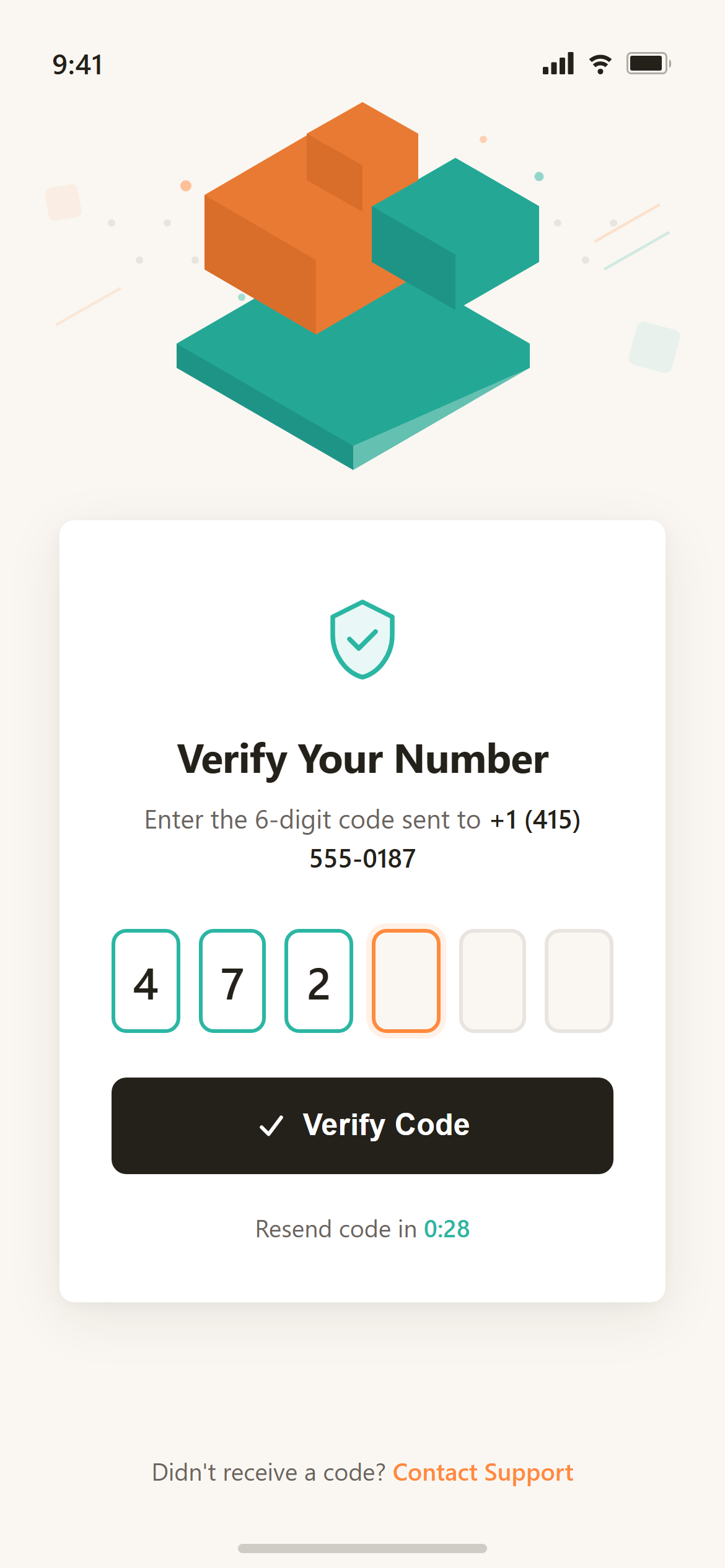Isometric OTP Verification