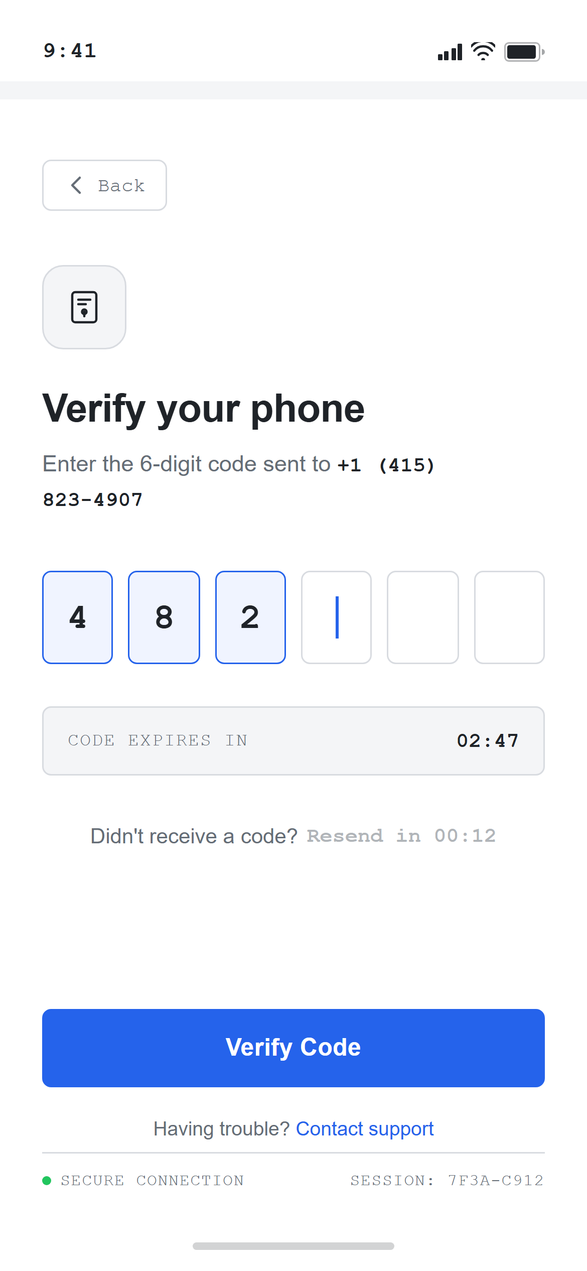 Technical Mono OTP Verification