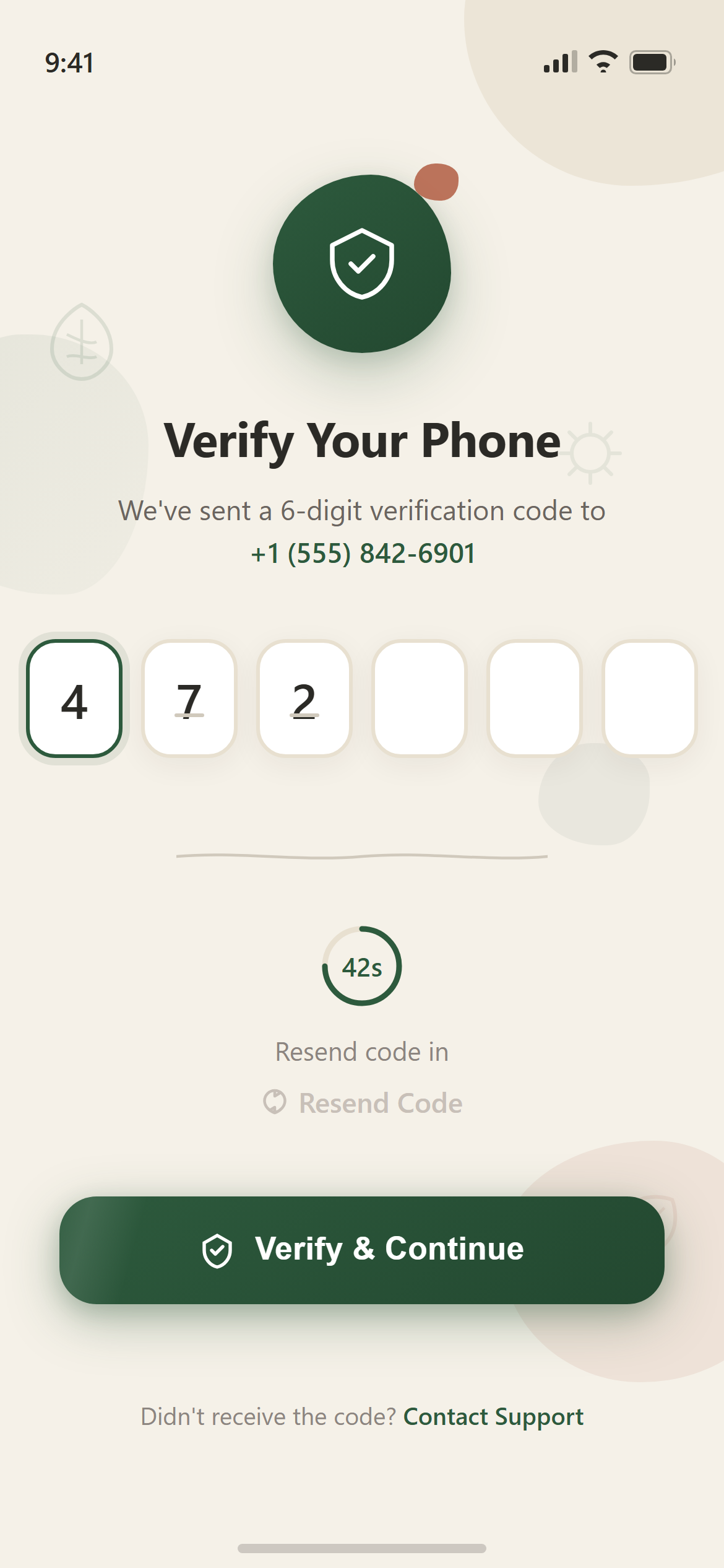Organic Nature OTP Verification