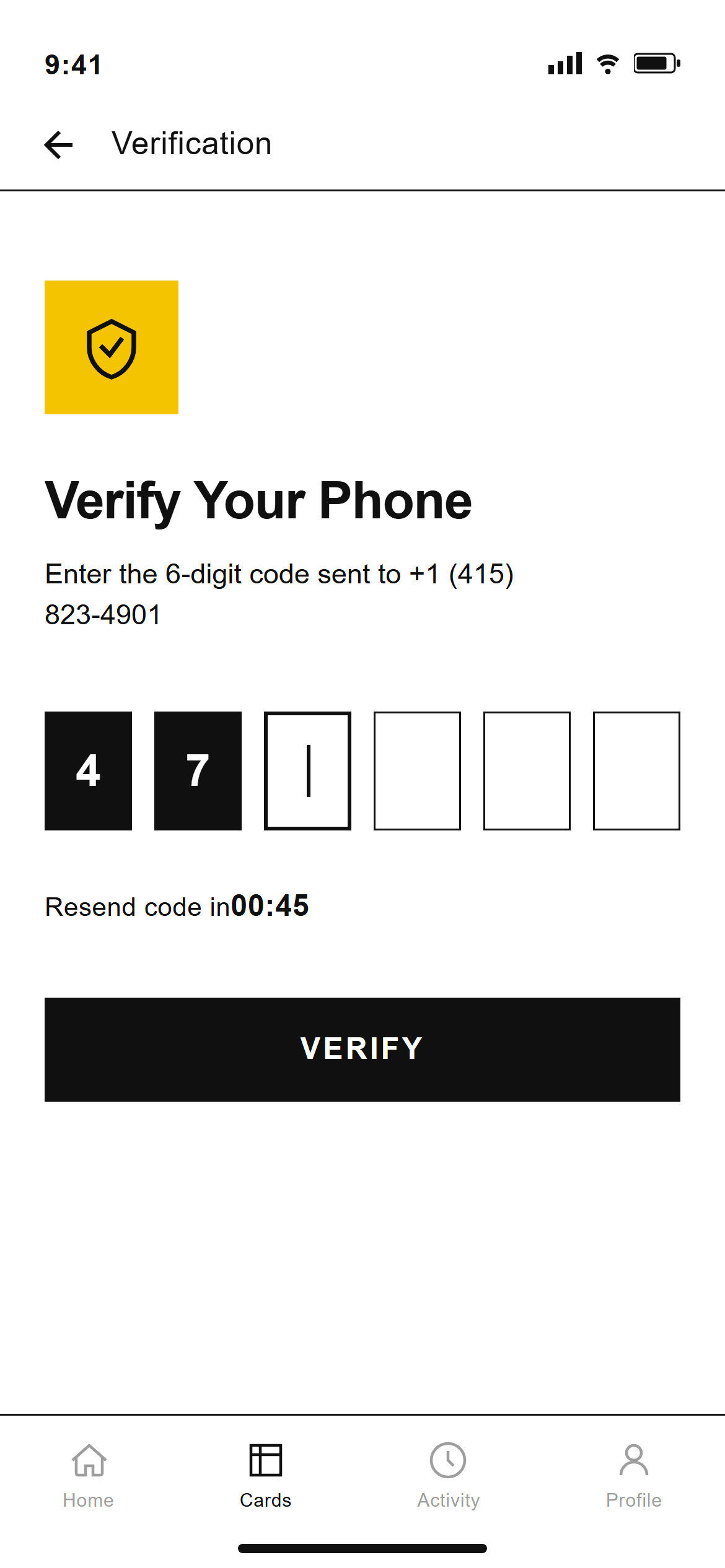 Swiss International OTP Verification