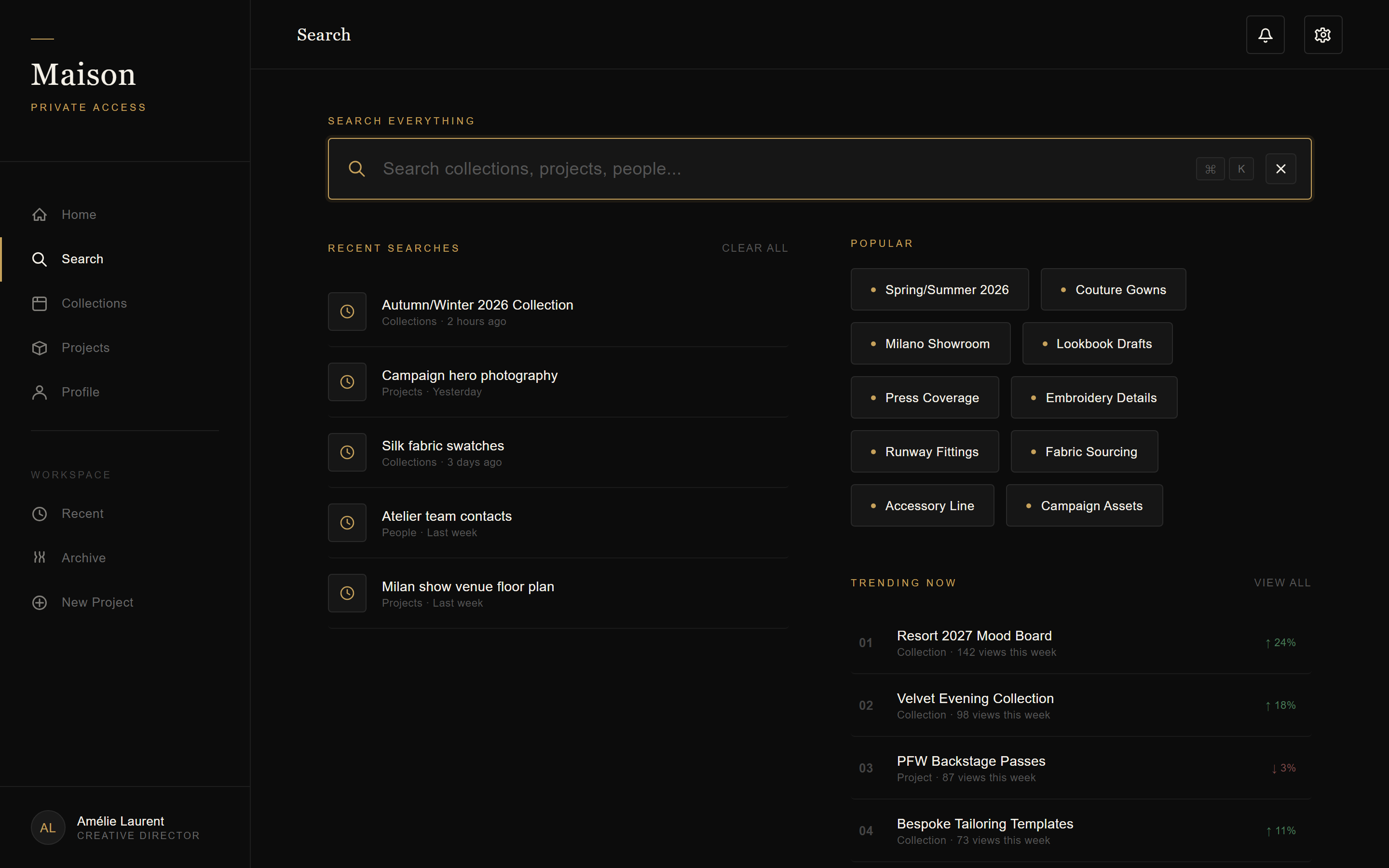 Luxury Dark Search