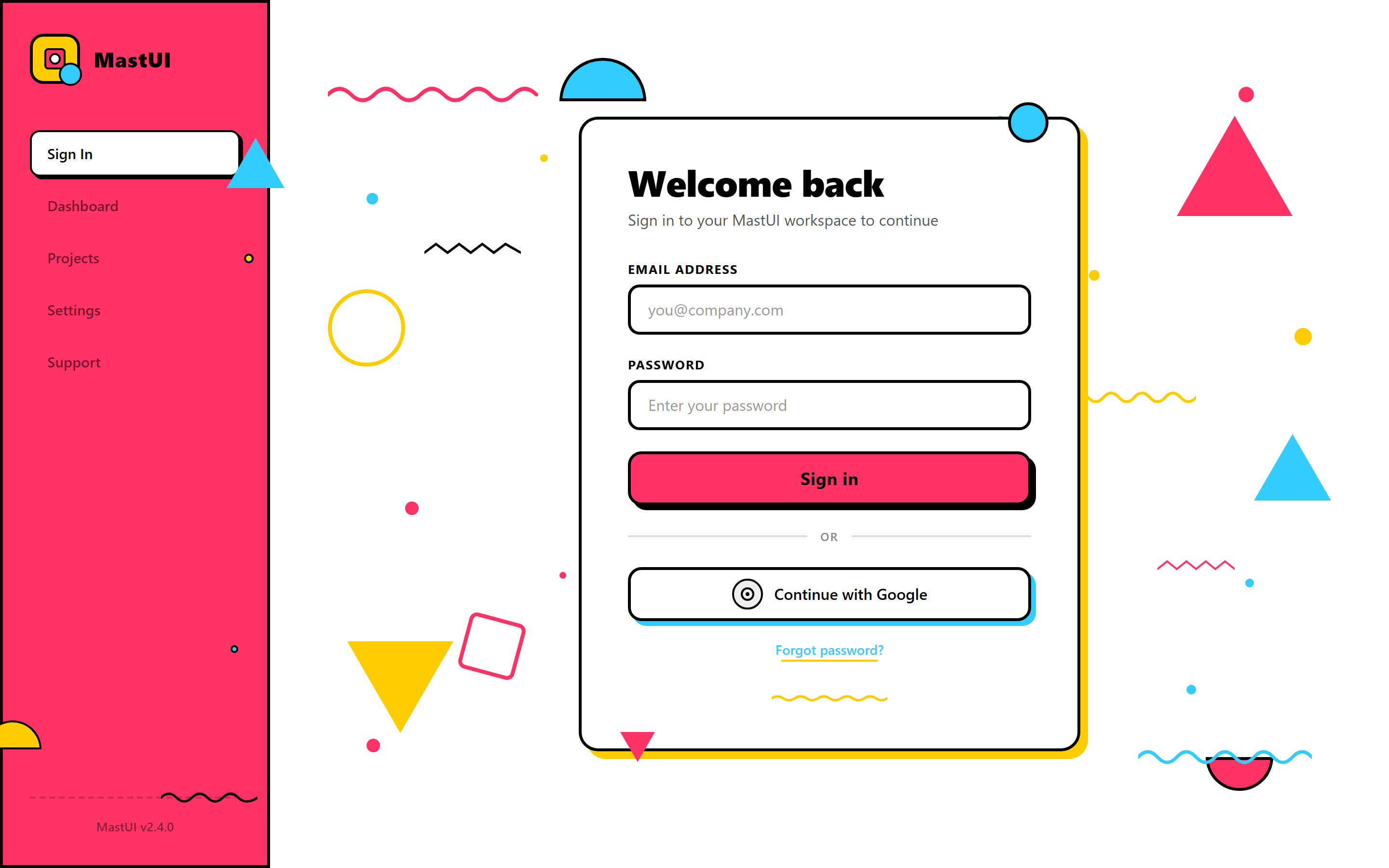 Memphis Pattern Login