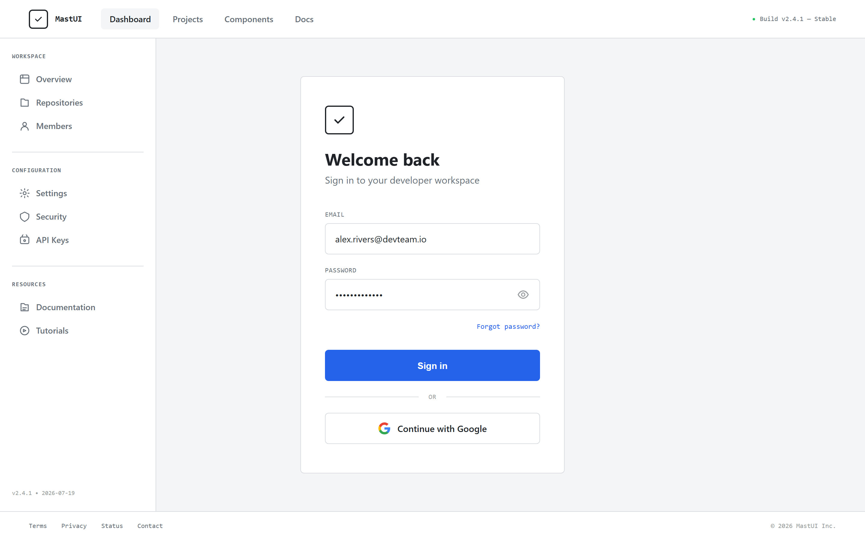 Technical Mono Login