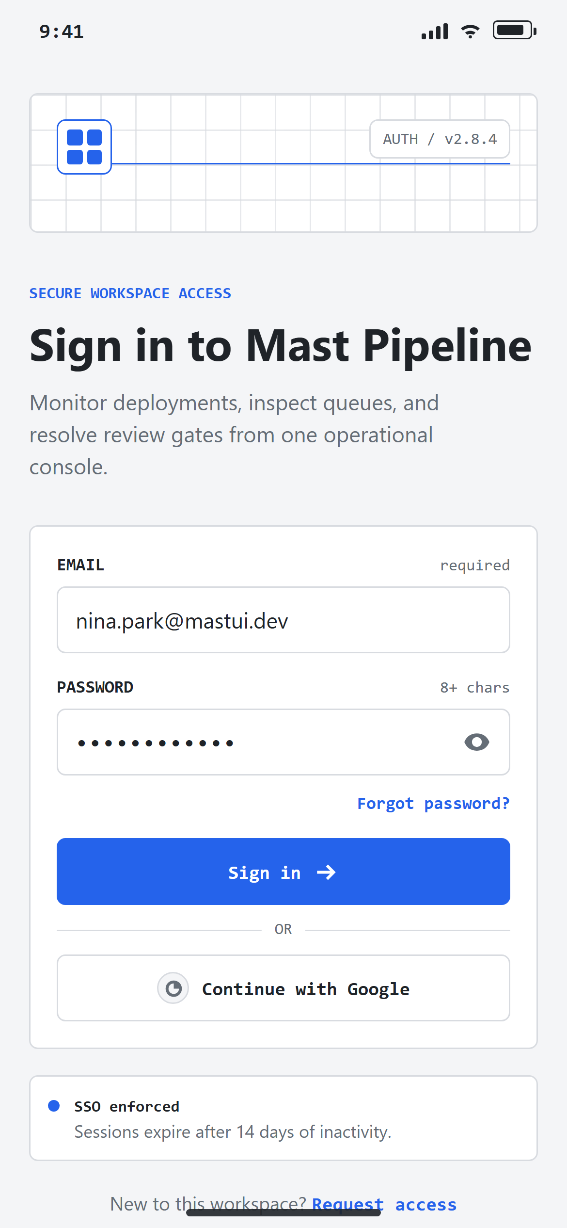 Technical Mono Login