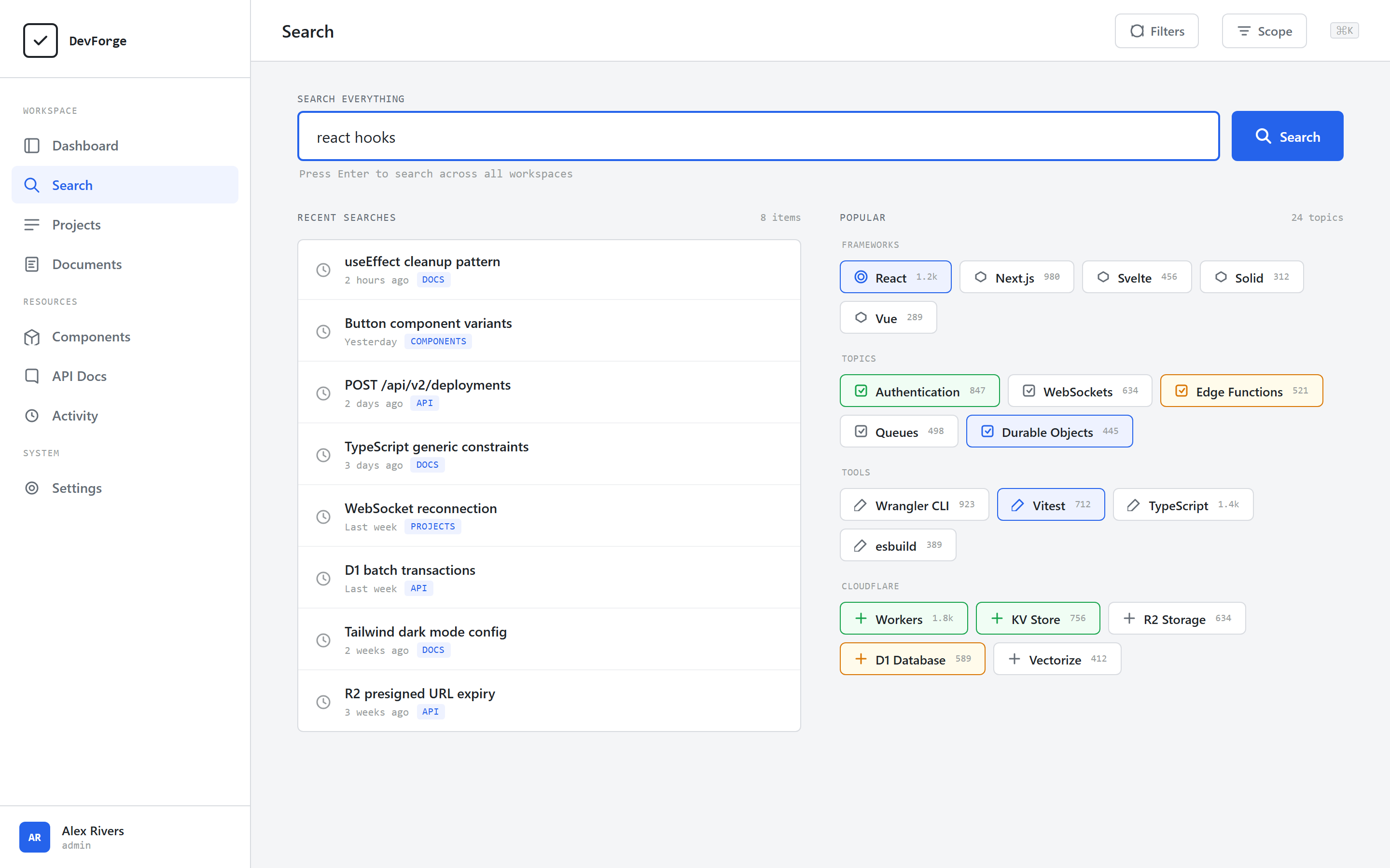 Technical Mono Search