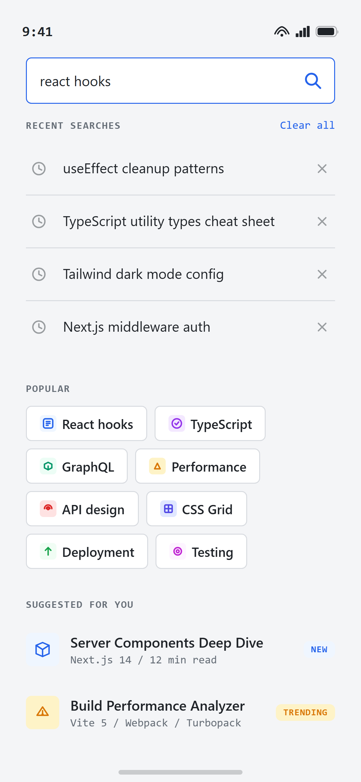 Technical Mono Search