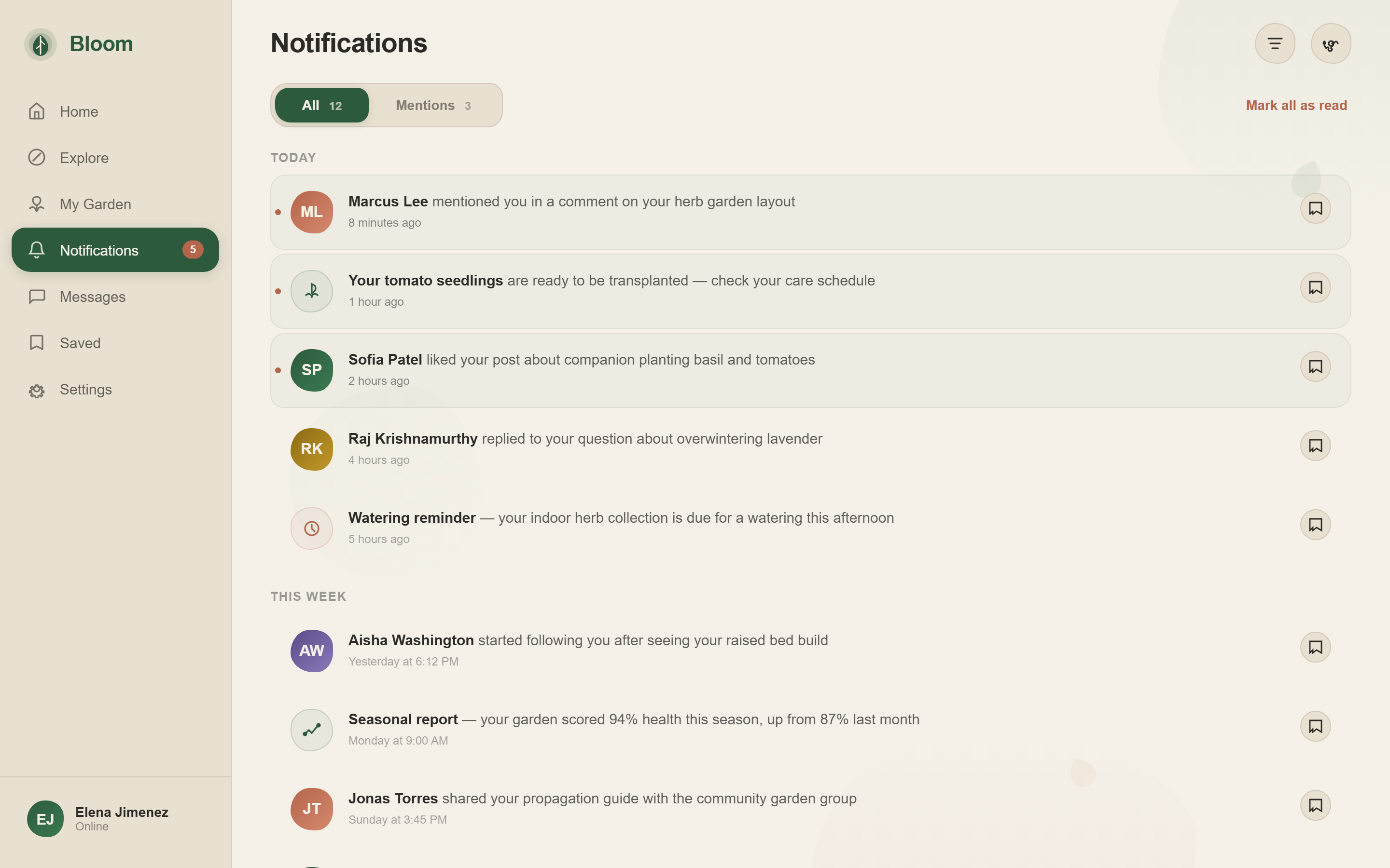 Organic Nature Notifications
