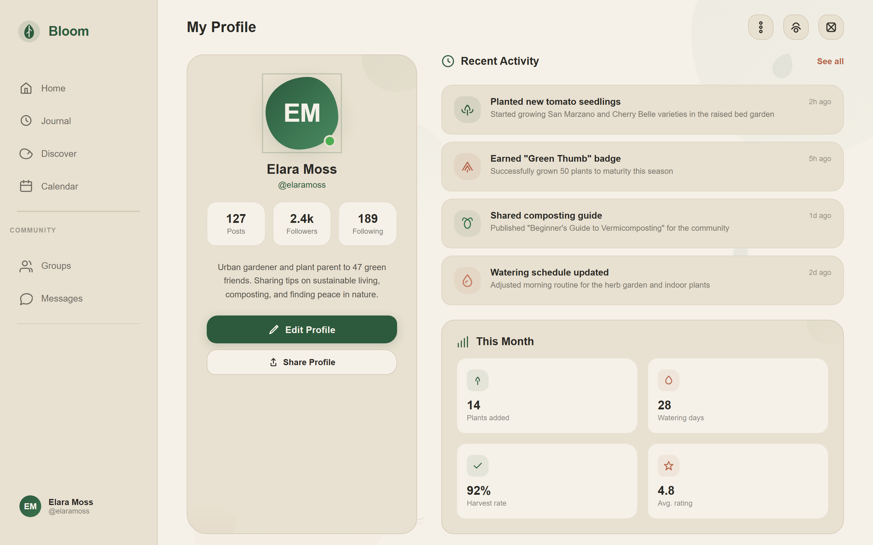 Organic Nature Profile