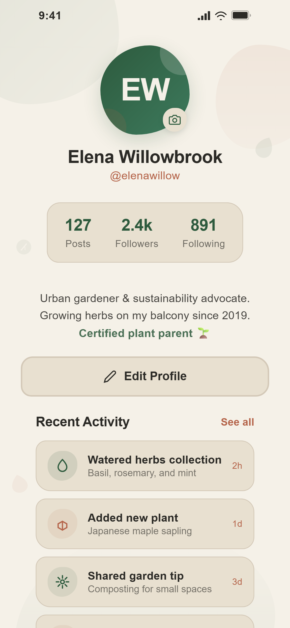 Organic Nature Profile