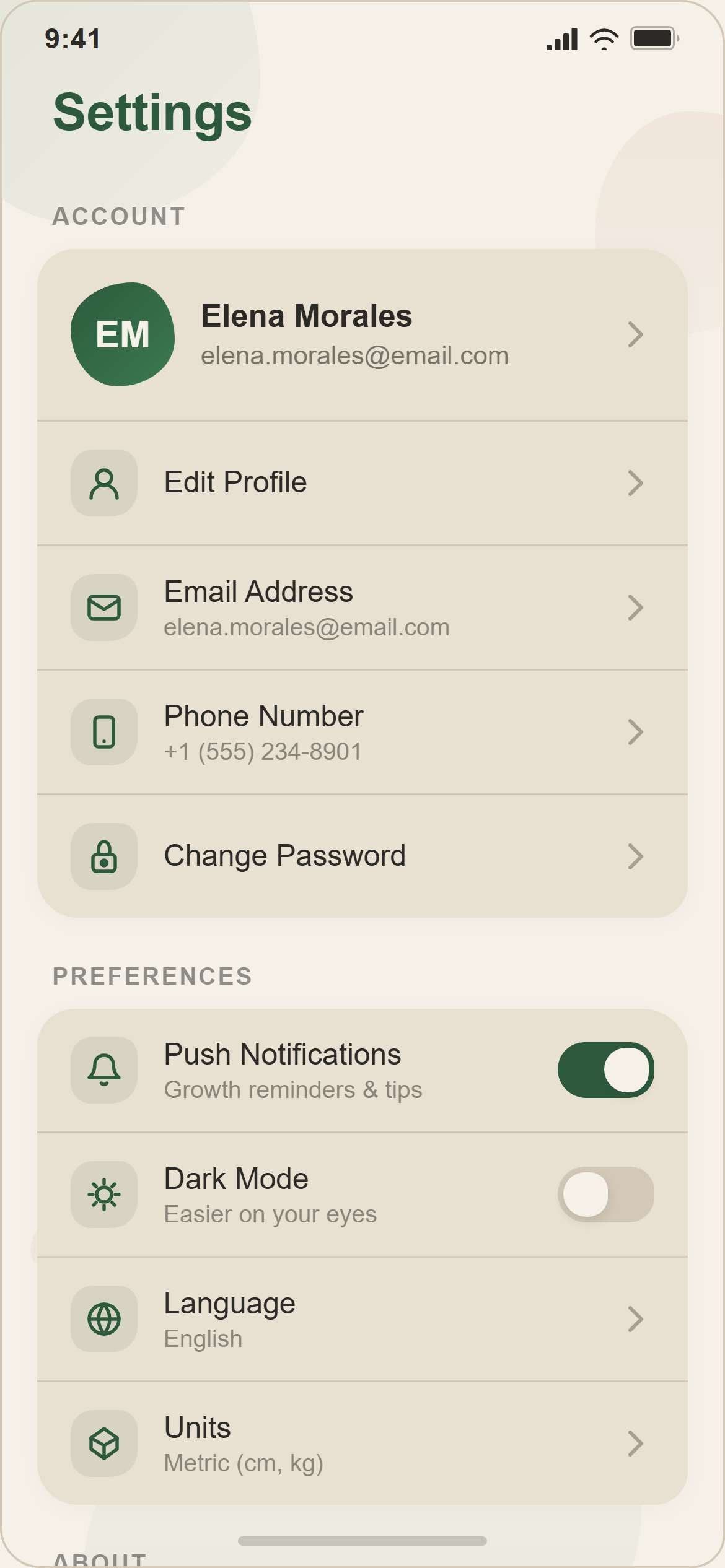 Organic Nature Settings