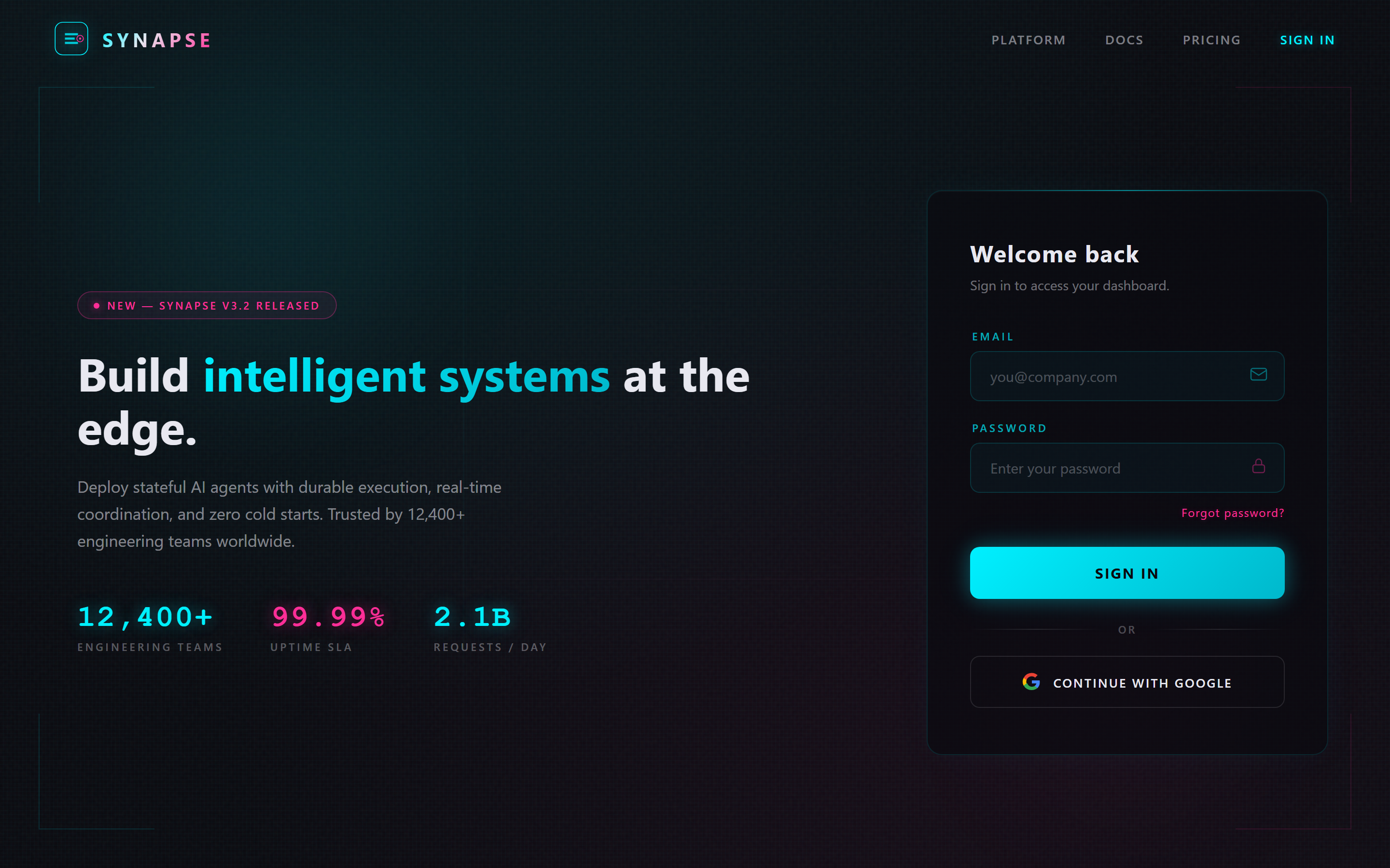 Neon Cyber Login