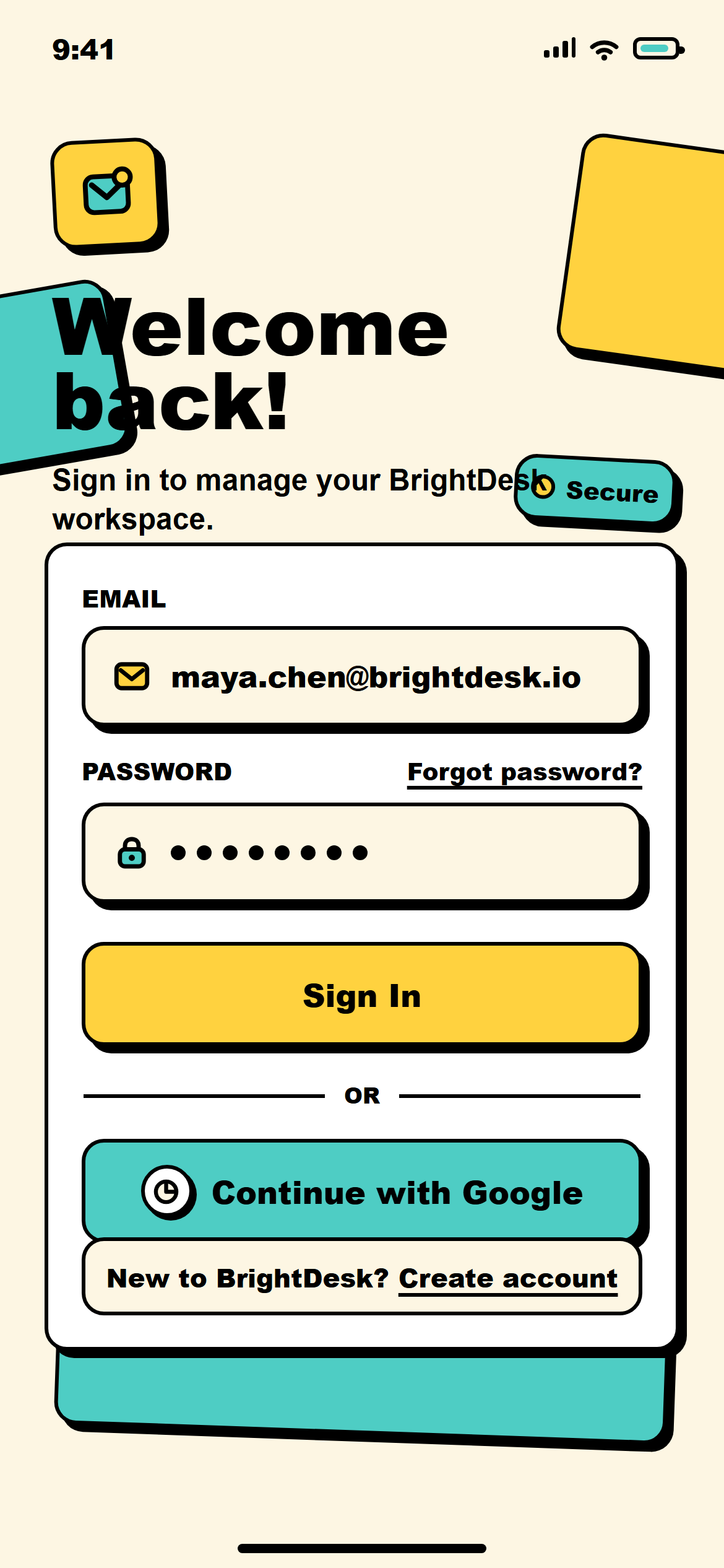 Neubrutalism Login