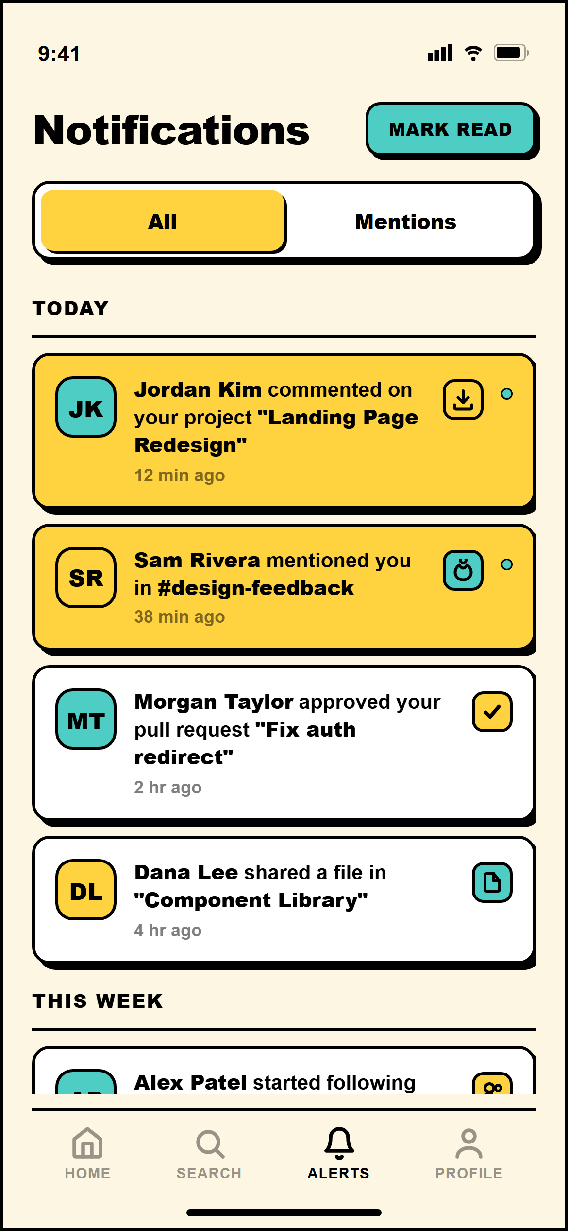 Neubrutalism Notifications