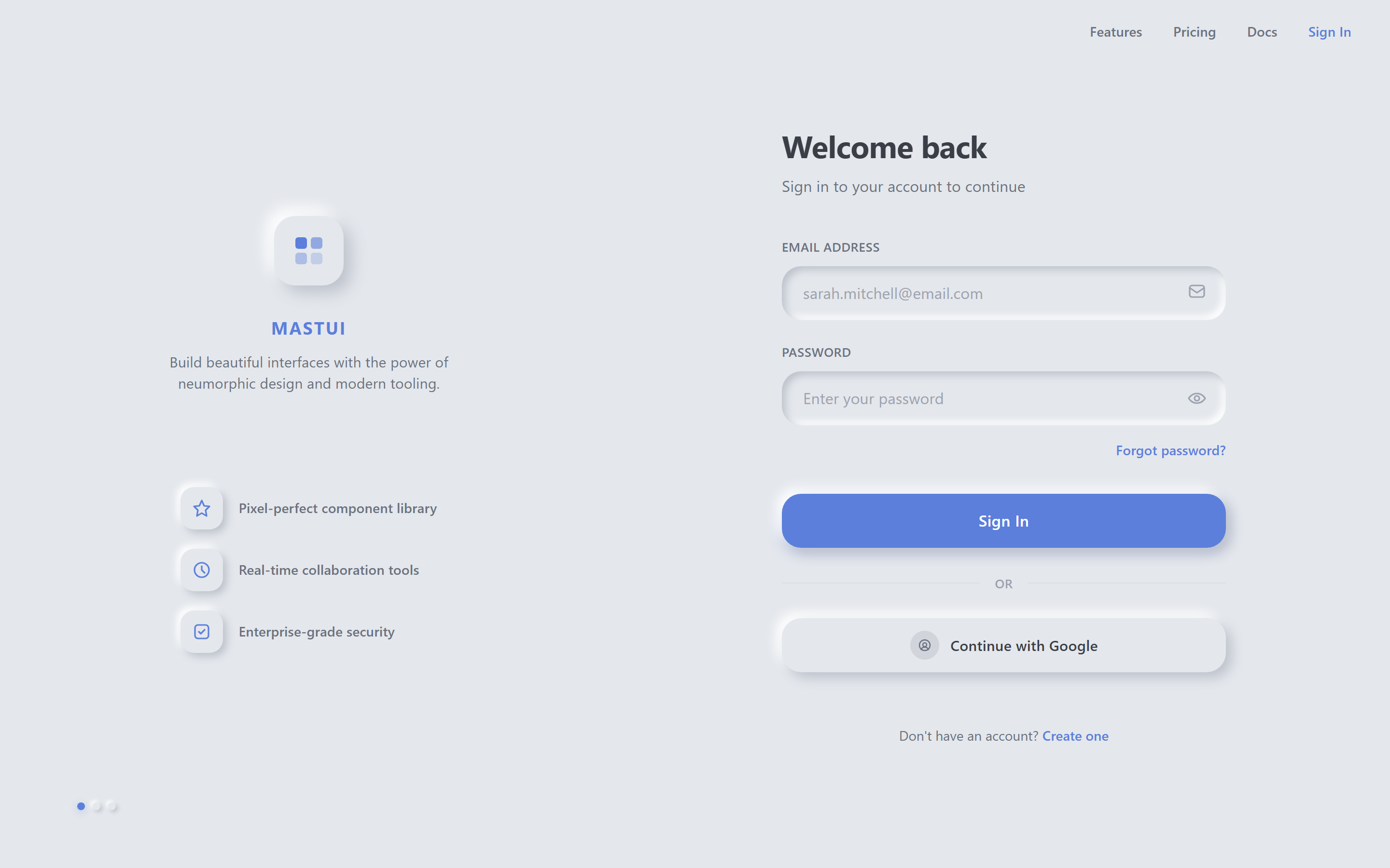 Neumorphism Login