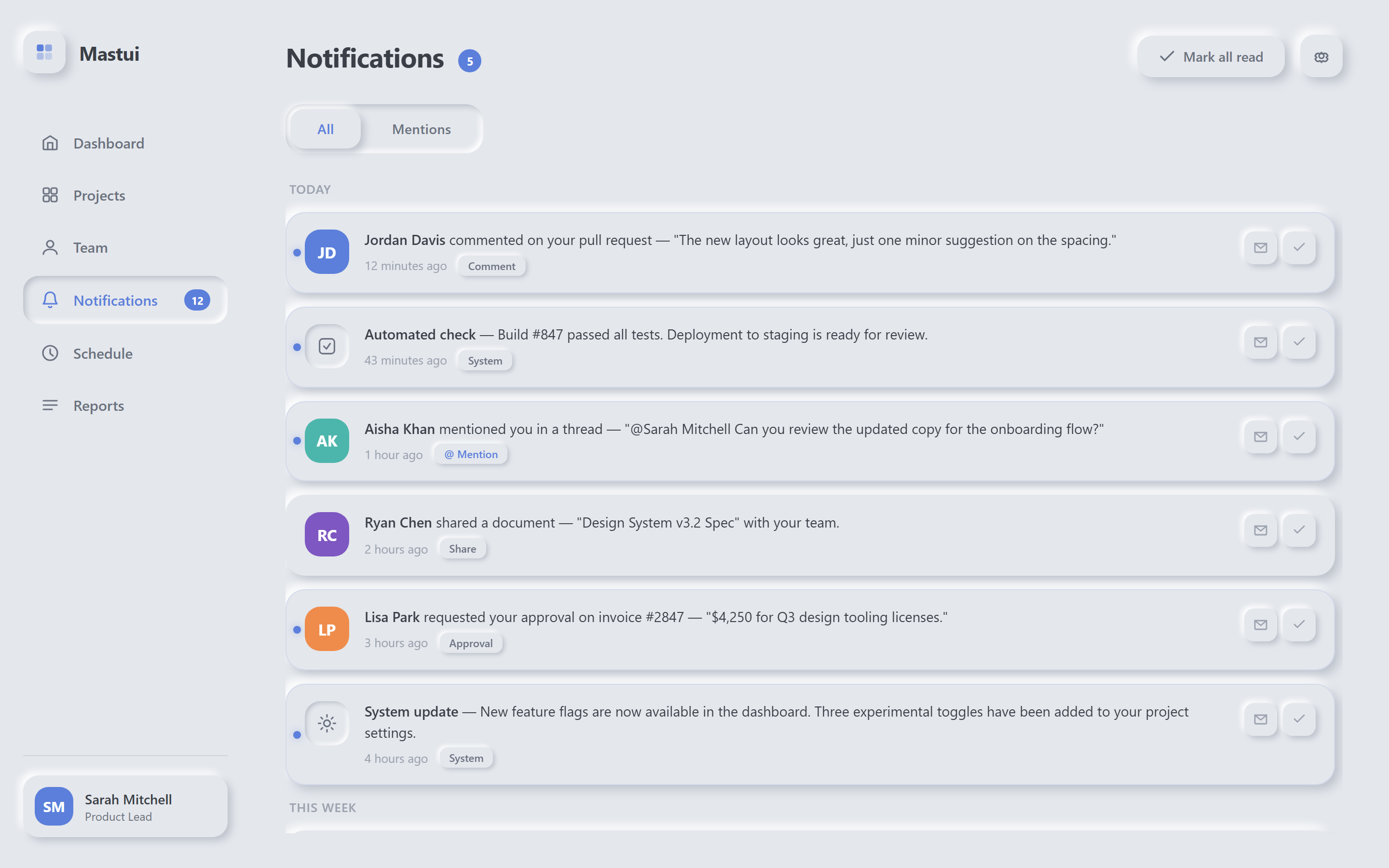 Neumorphism Notifications
