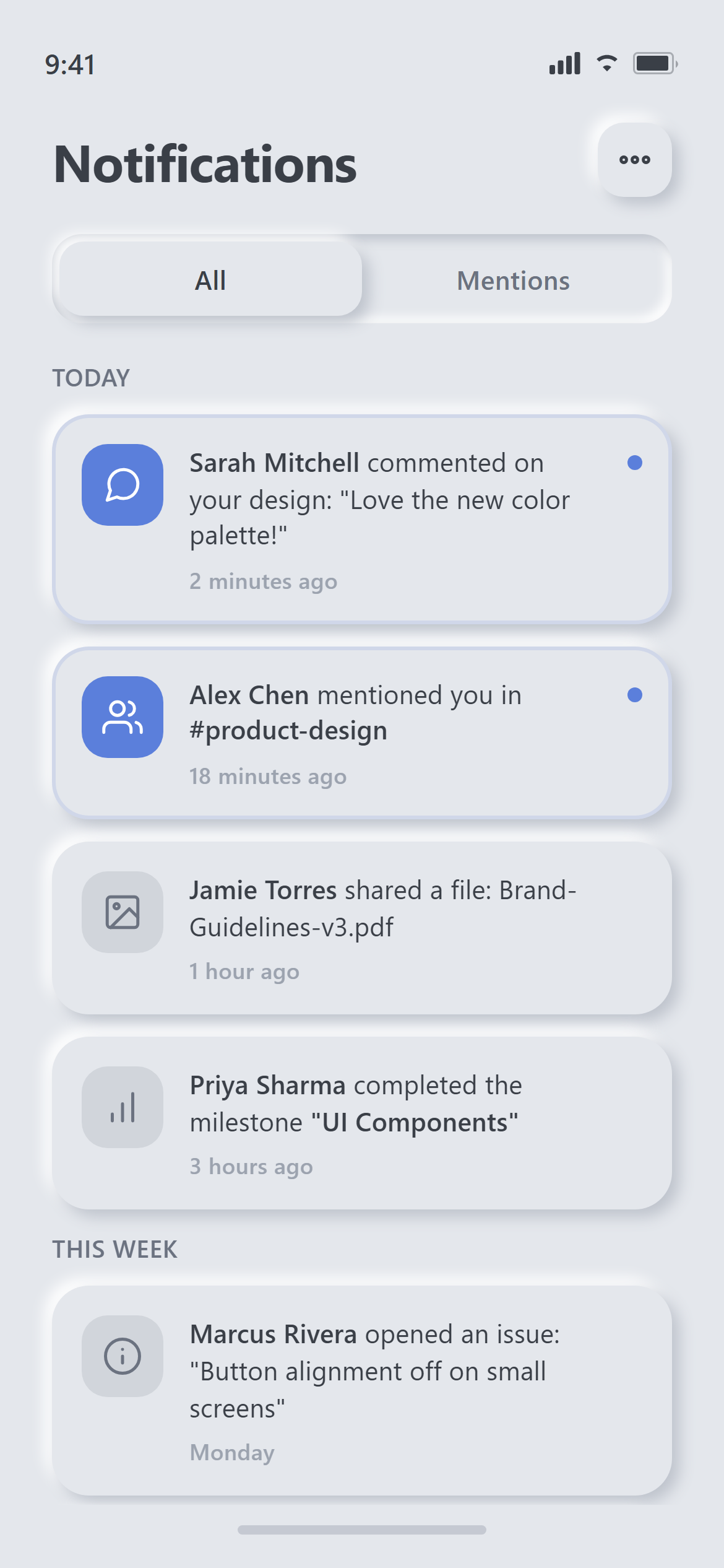 Neumorphism Notifications