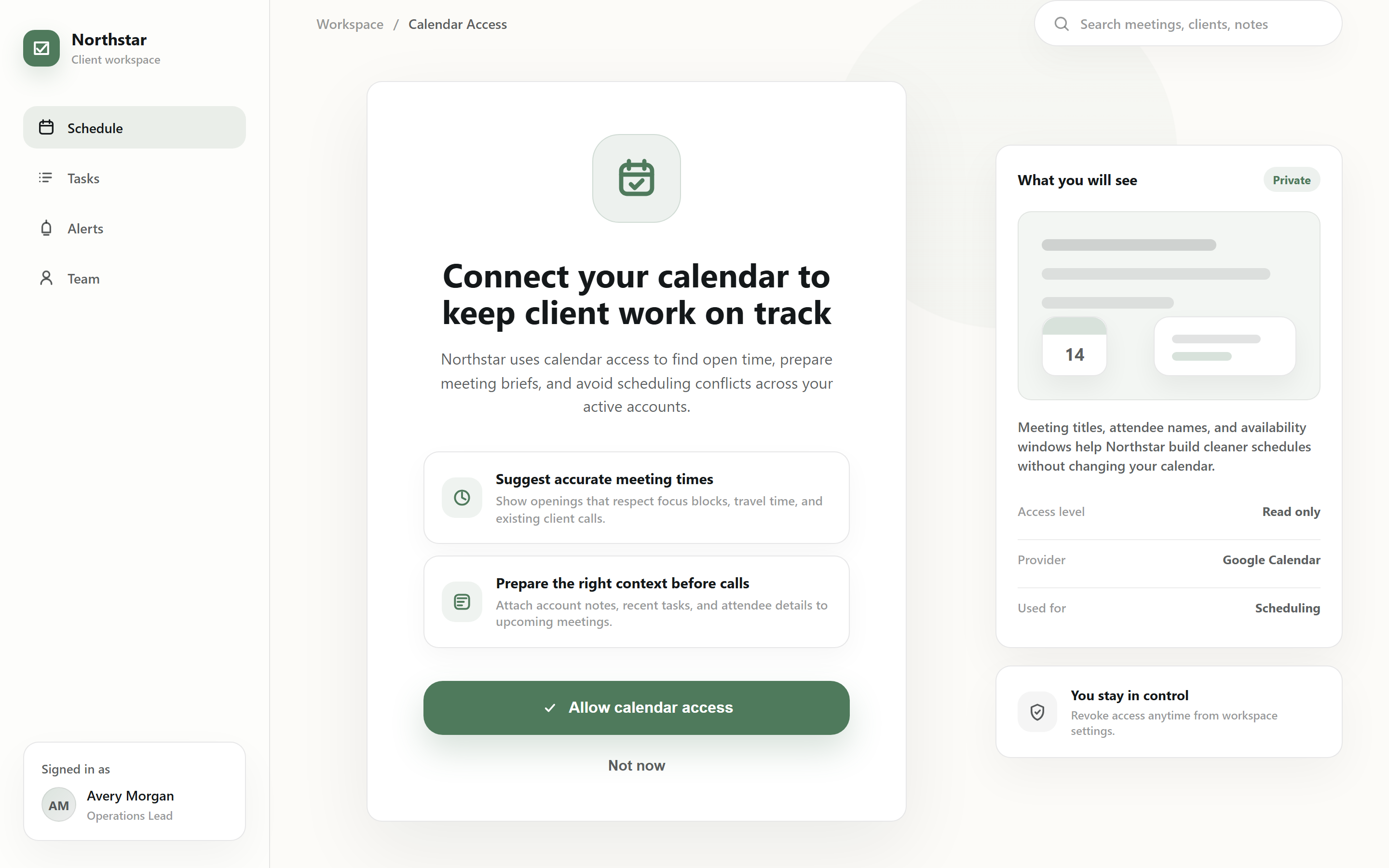 Modern Minimalist Permissions