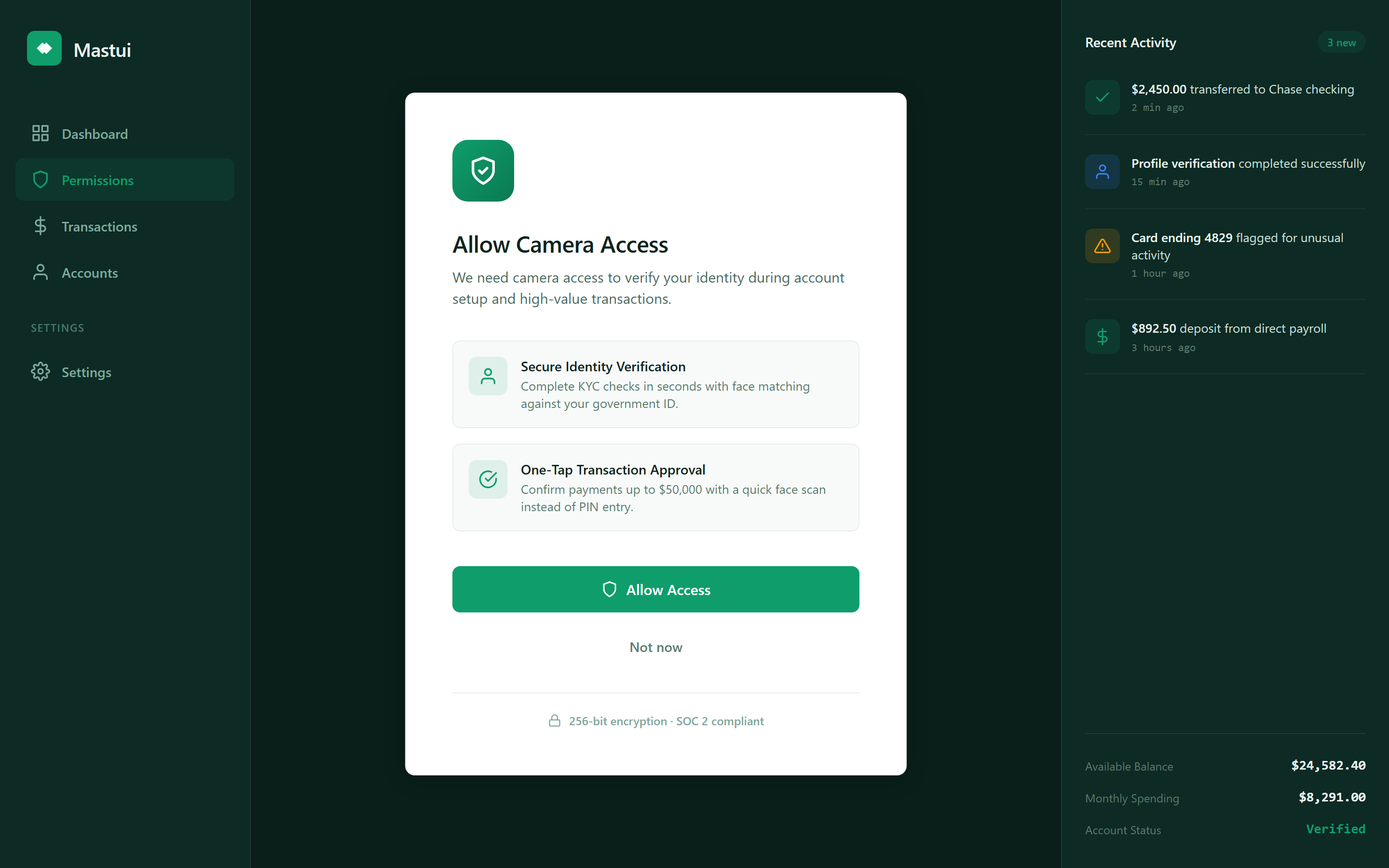 Fintech Trust Permissions