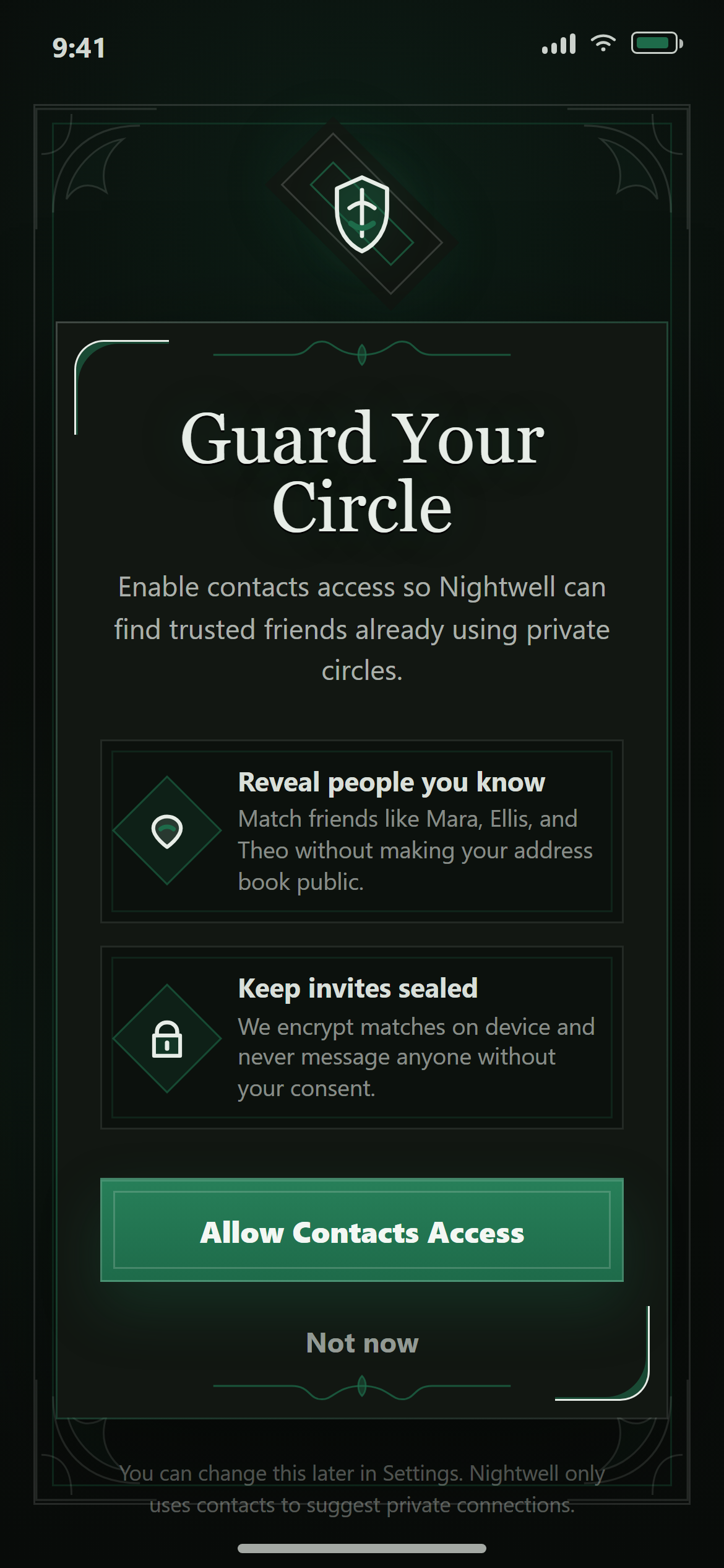 Gothic Dark Permissions