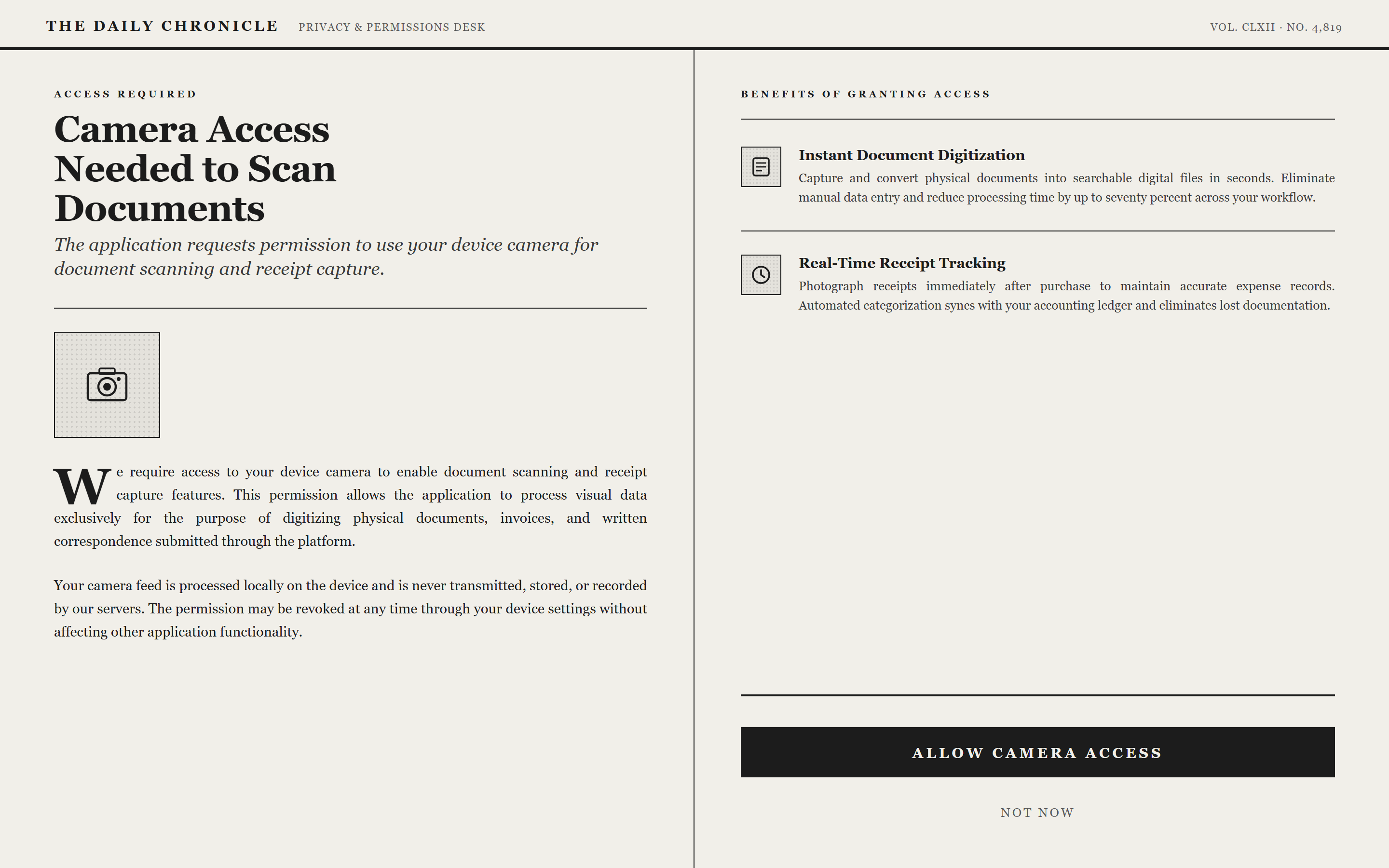 Print Newspaper Permissions