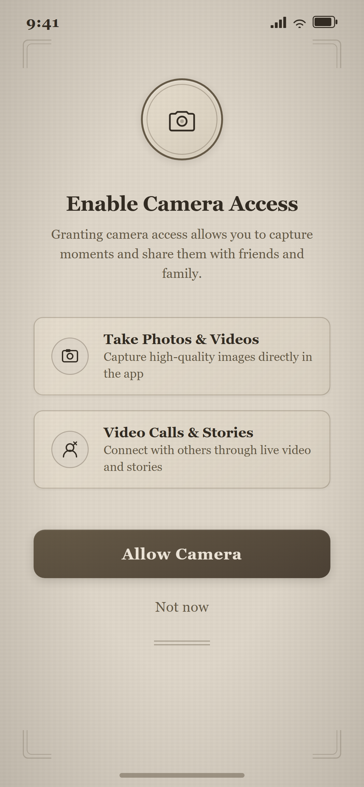 Vintage Sepia Permissions