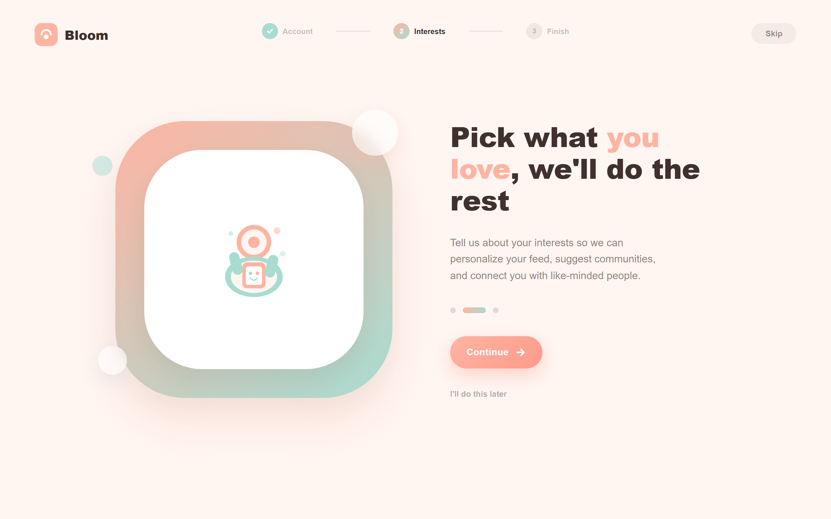 Soft Pastel Welcome Slide
