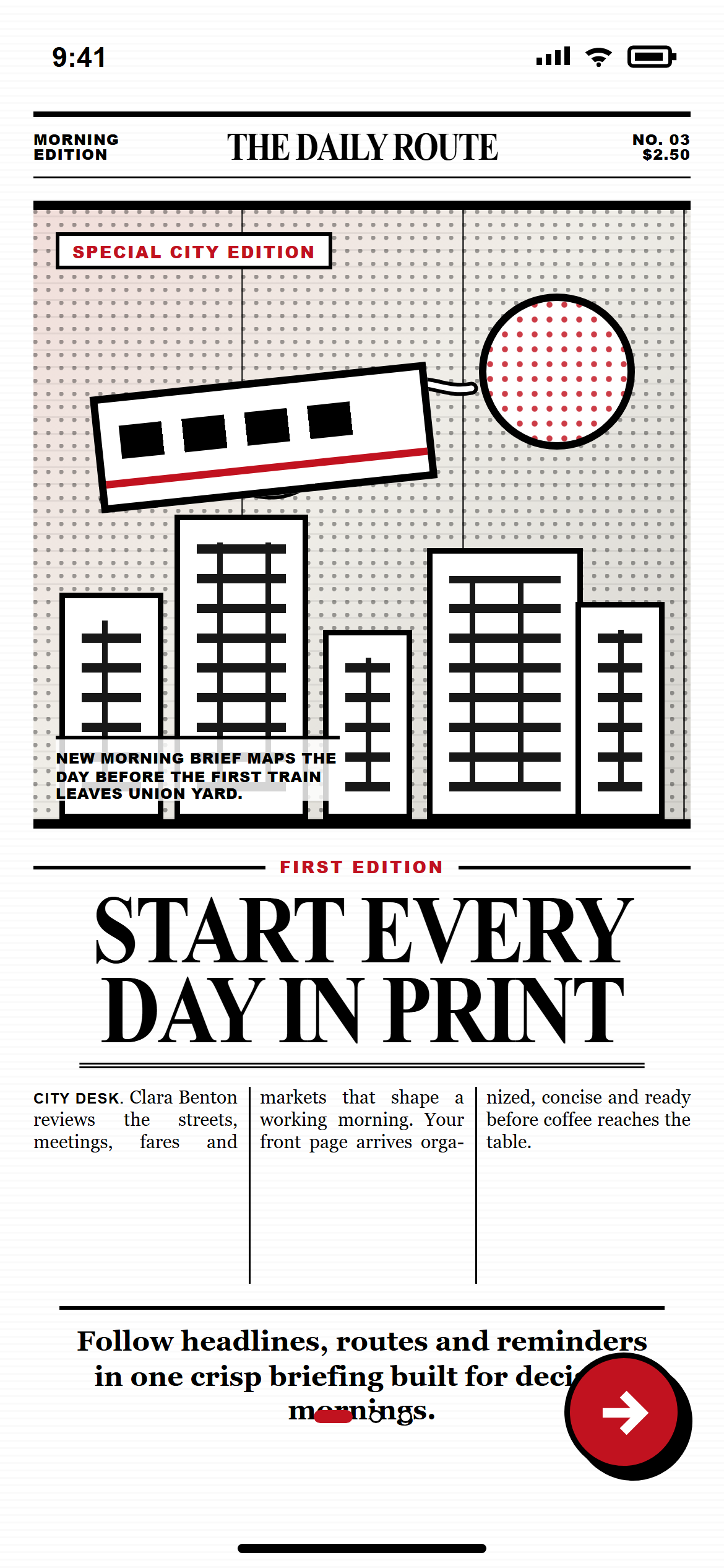 Print Newspaper Welcome Slide