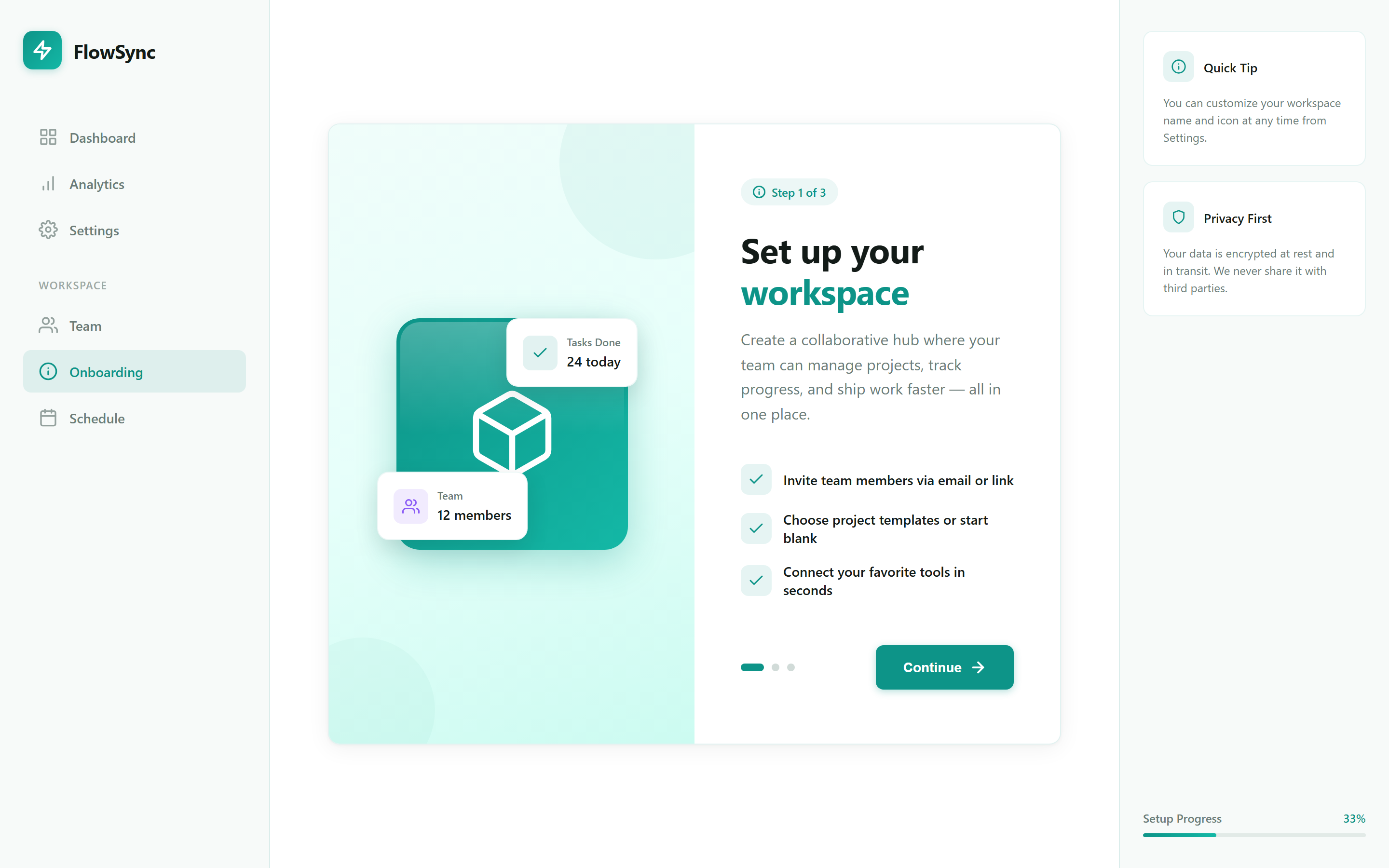 SaaS Clean Welcome Slide