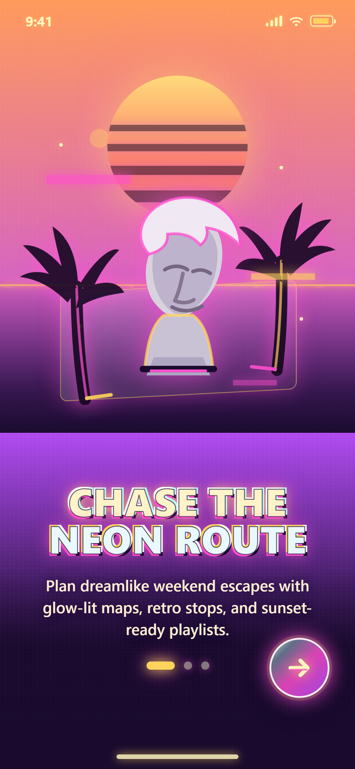 Vaporwave Welcome Slide