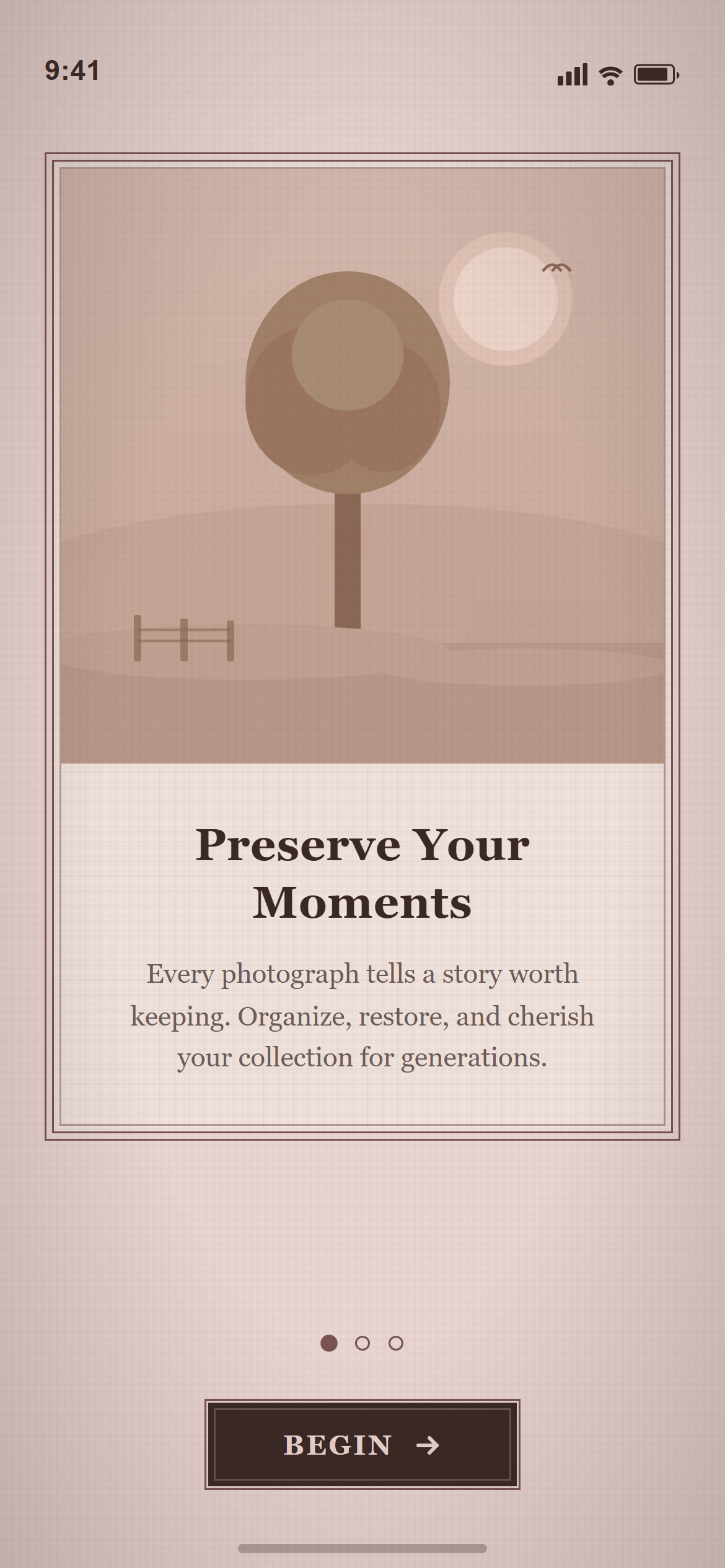 Vintage Sepia Welcome Slide