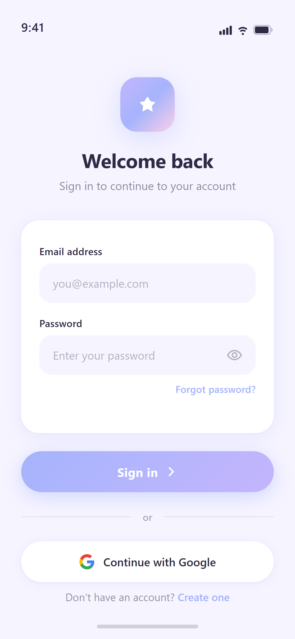 Soft Pastel Login