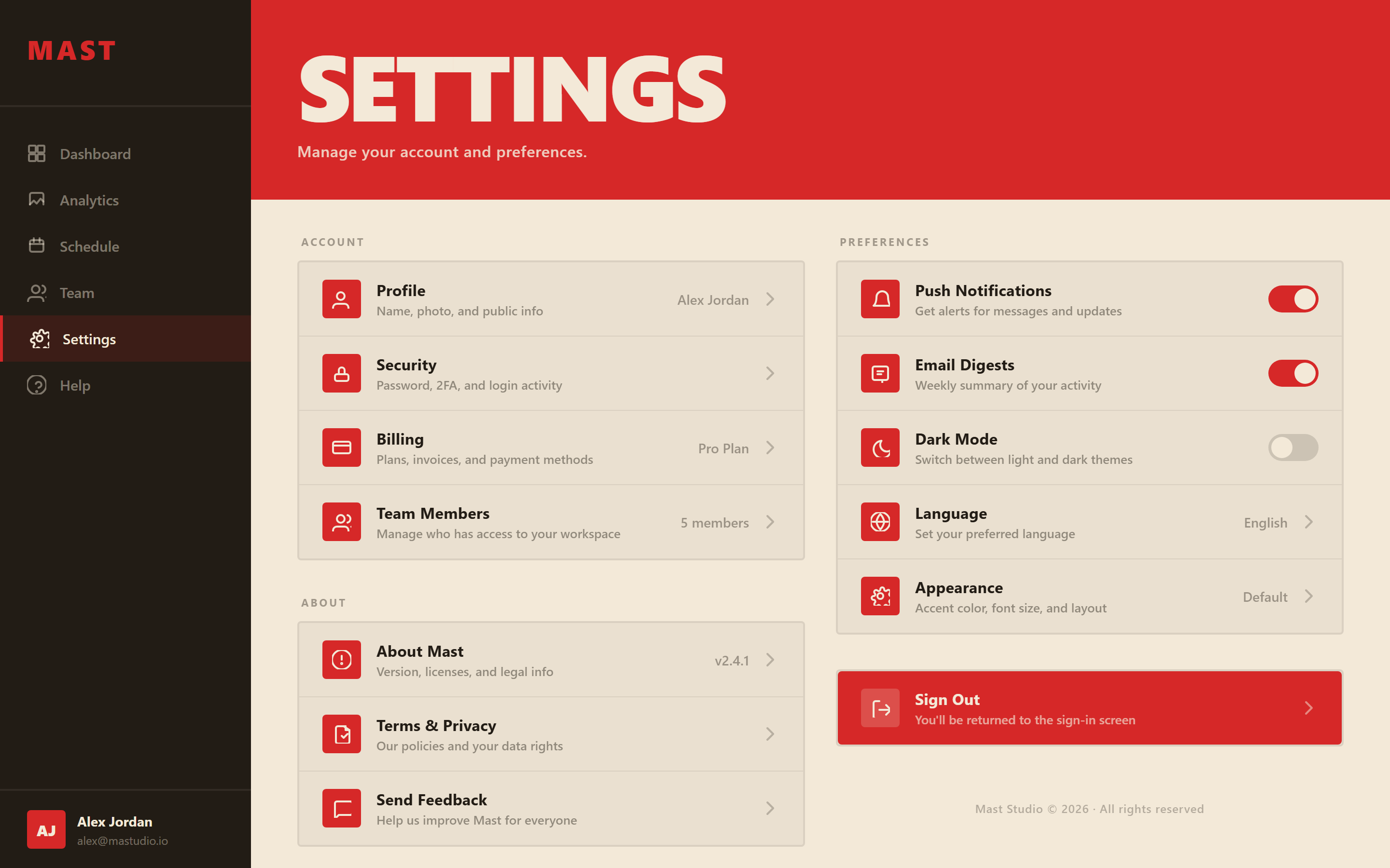 Bold Poster Settings