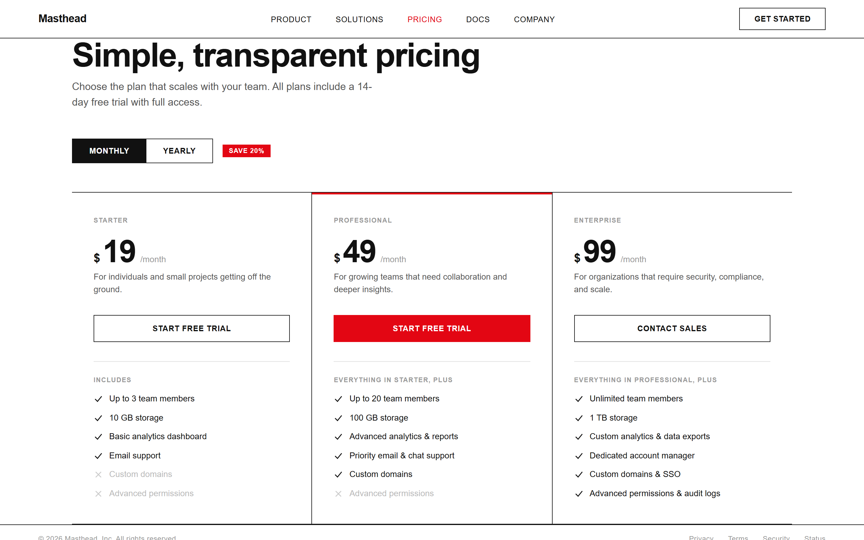 Swiss International Plans with Billing Toggle