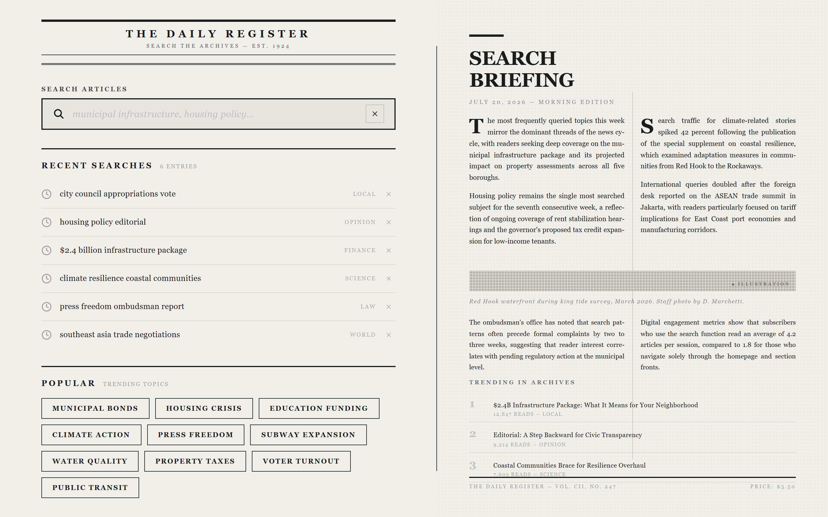 Print Newspaper Search