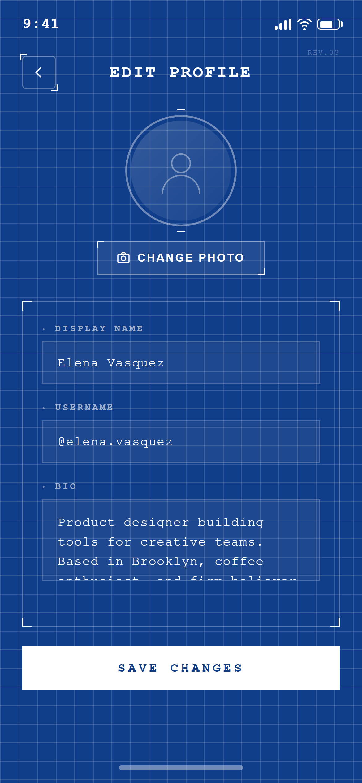 Blueprint Edit Profile
