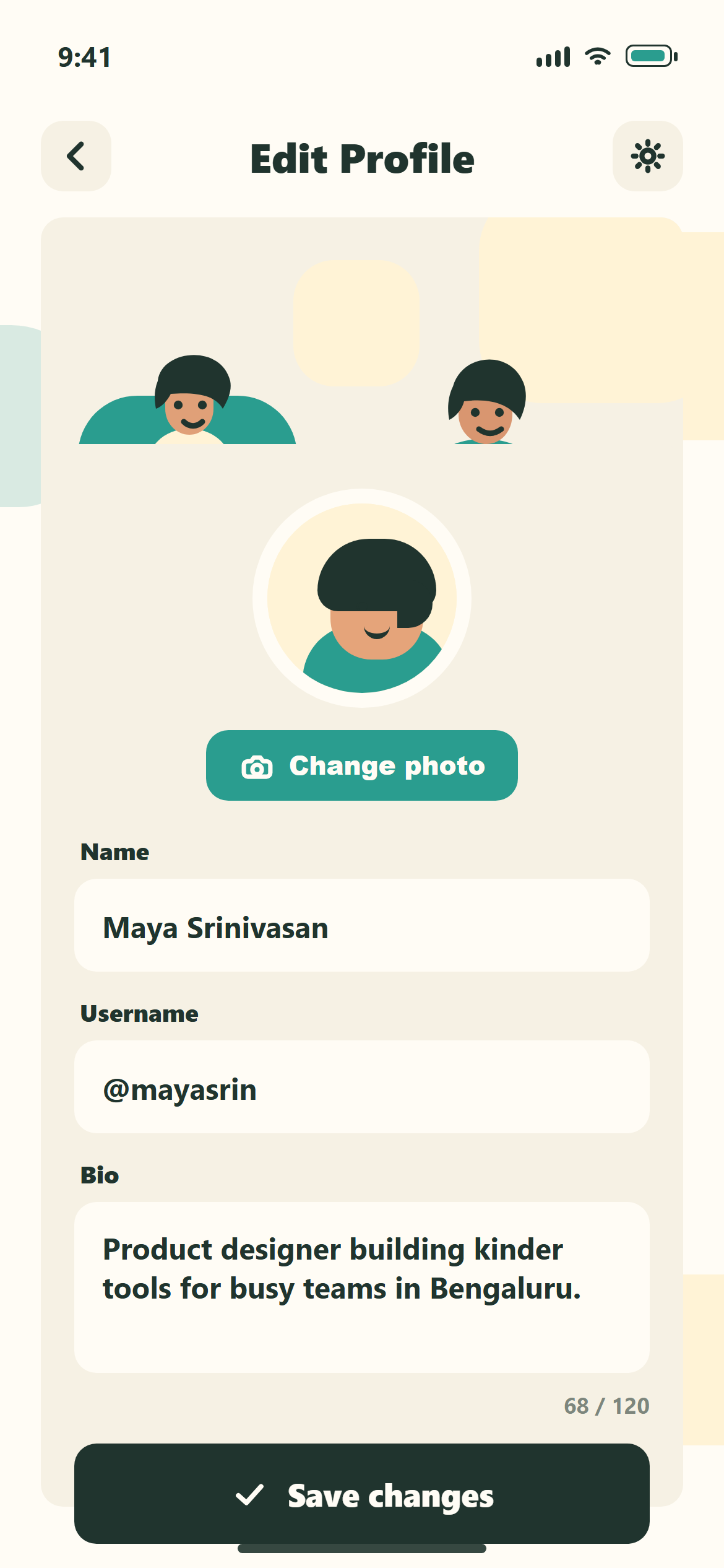 Flat Design 2.0 Edit Profile