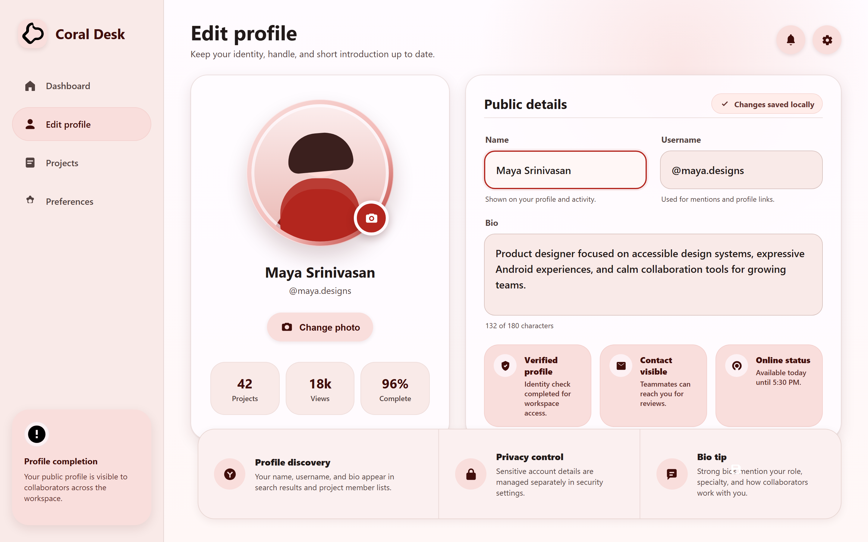 Material You Edit Profile