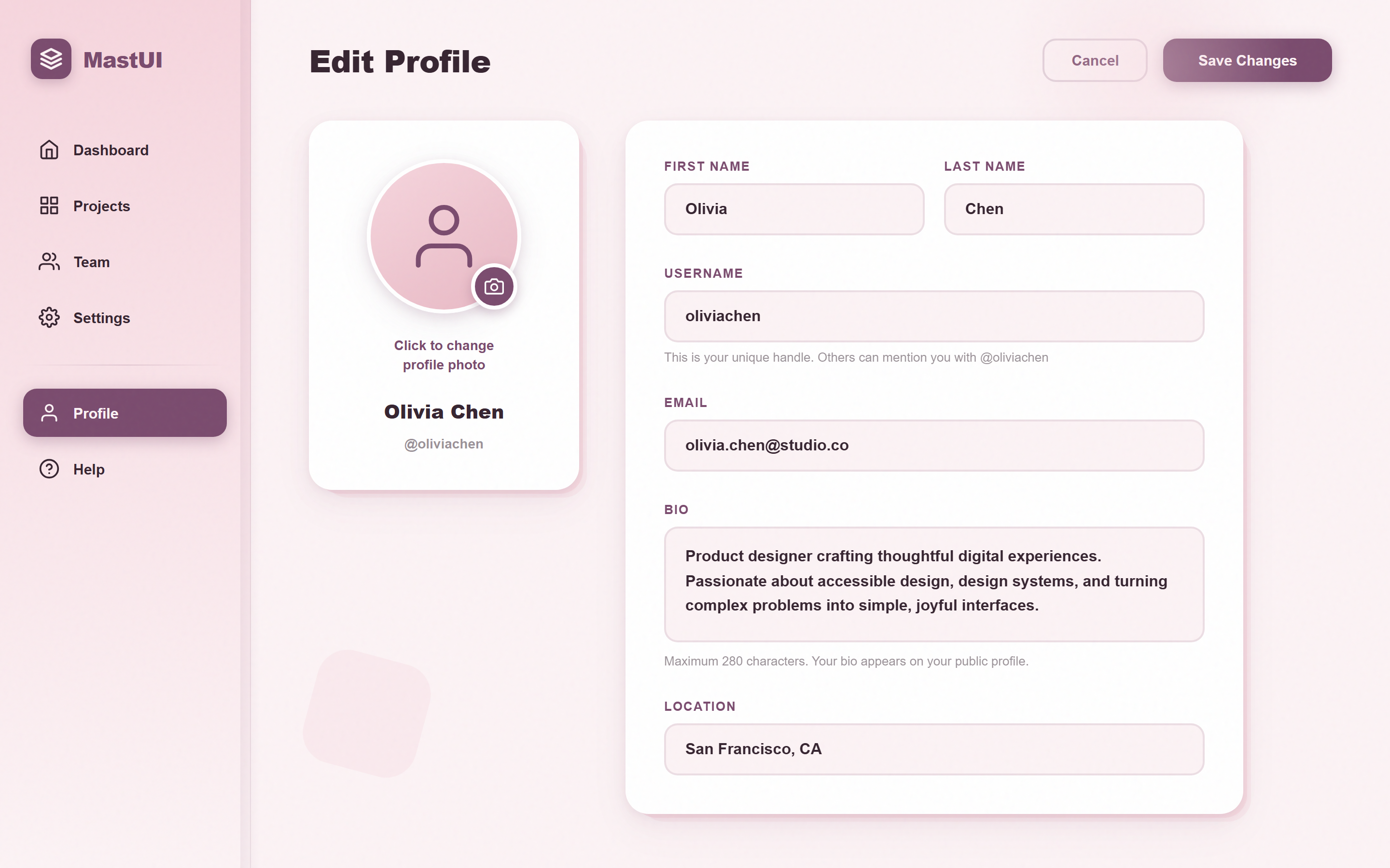 Paper Cut Edit Profile