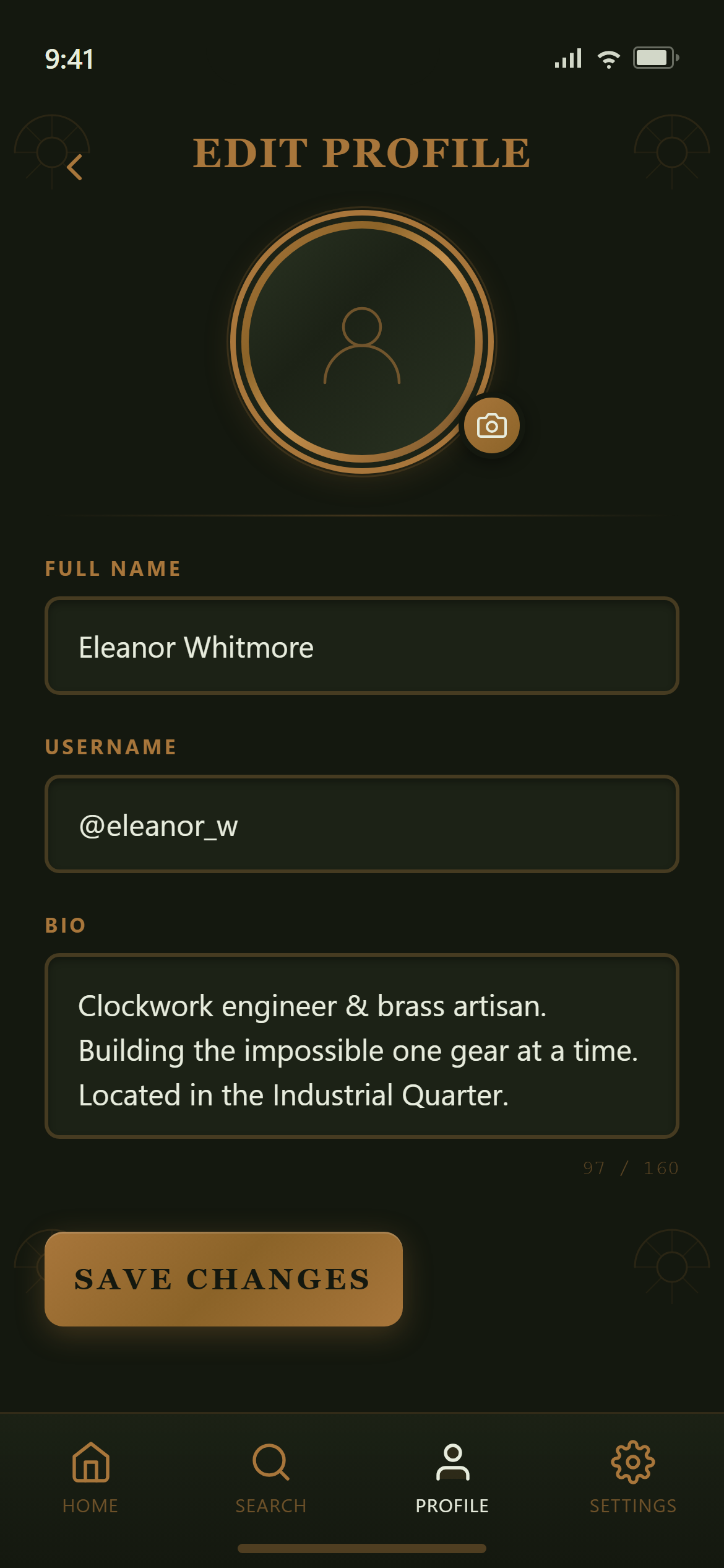 Steampunk Industrial Edit Profile