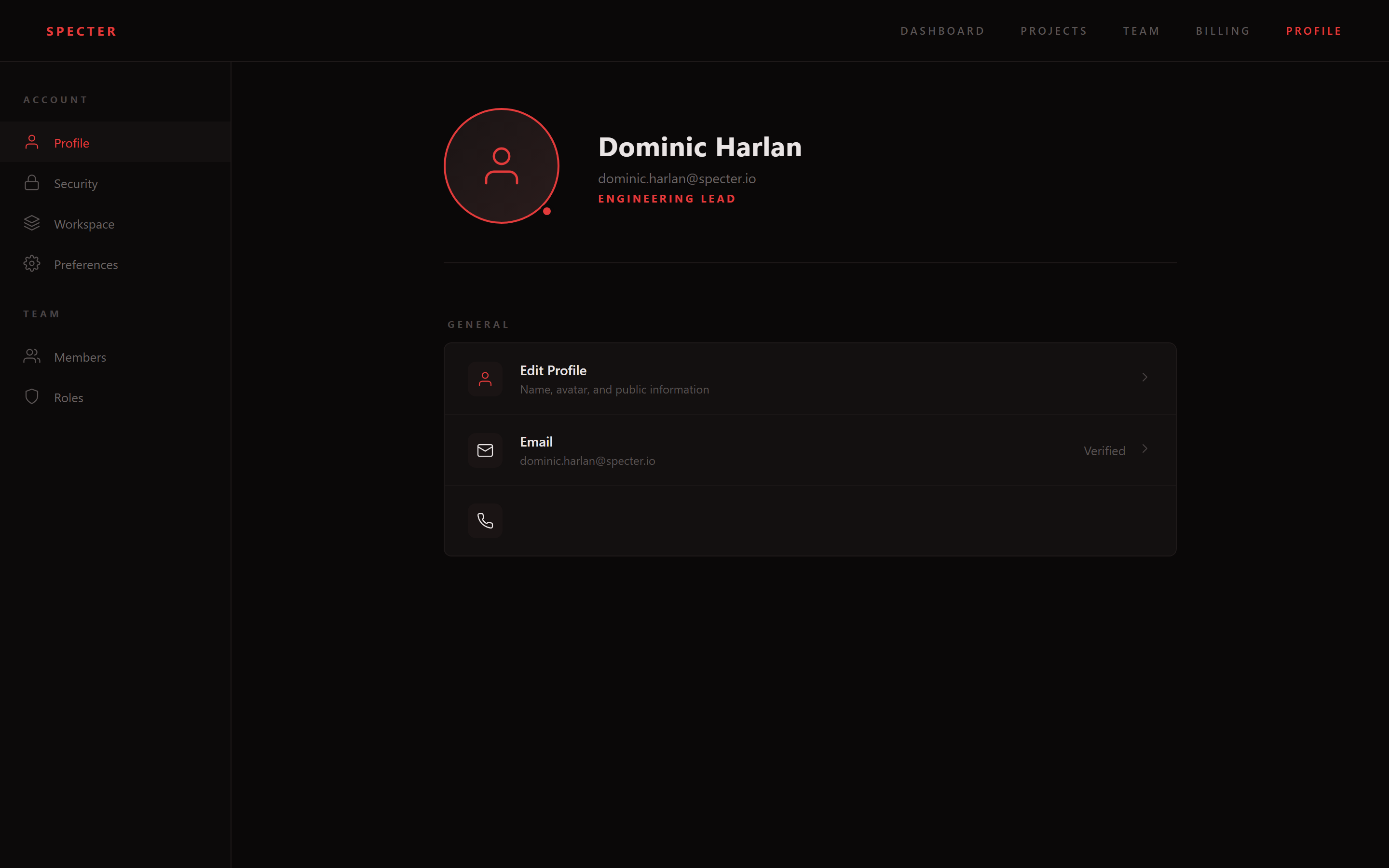 Cyber Noir Profile & Settings