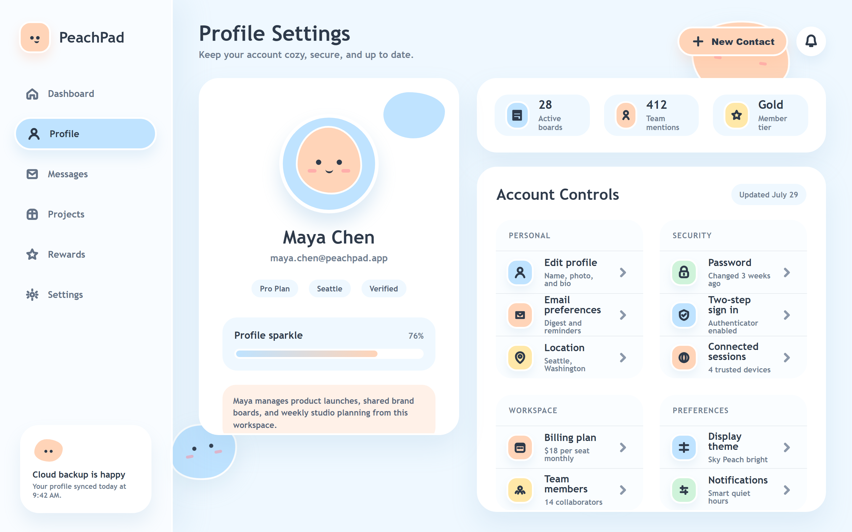 Kawaii Cute Profile & Settings