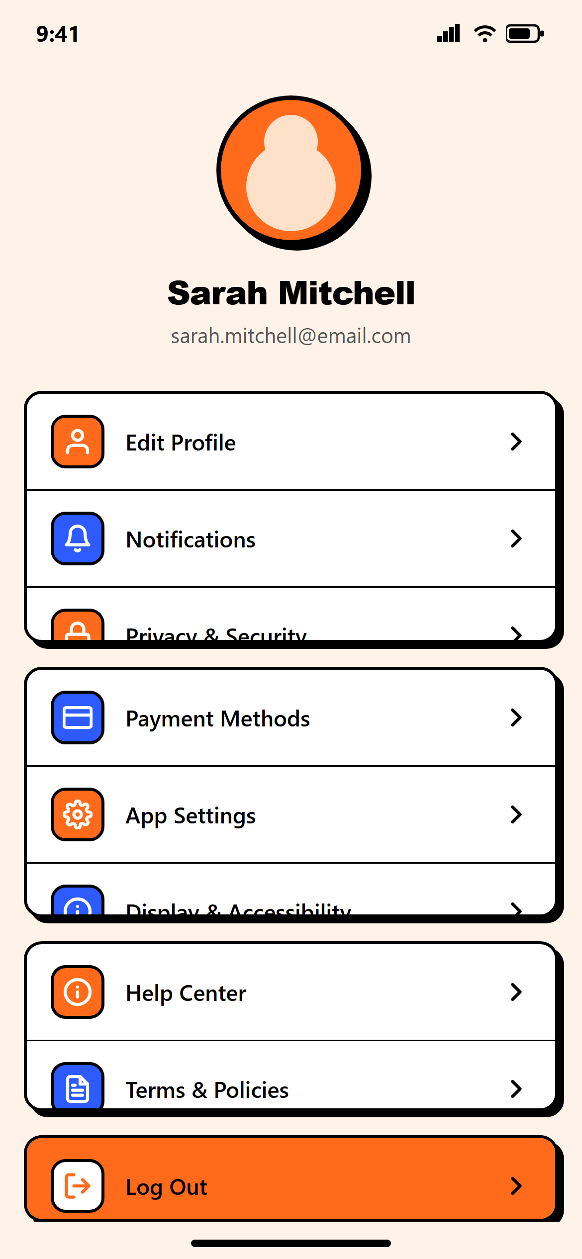 Neubrutalism Profile & Settings