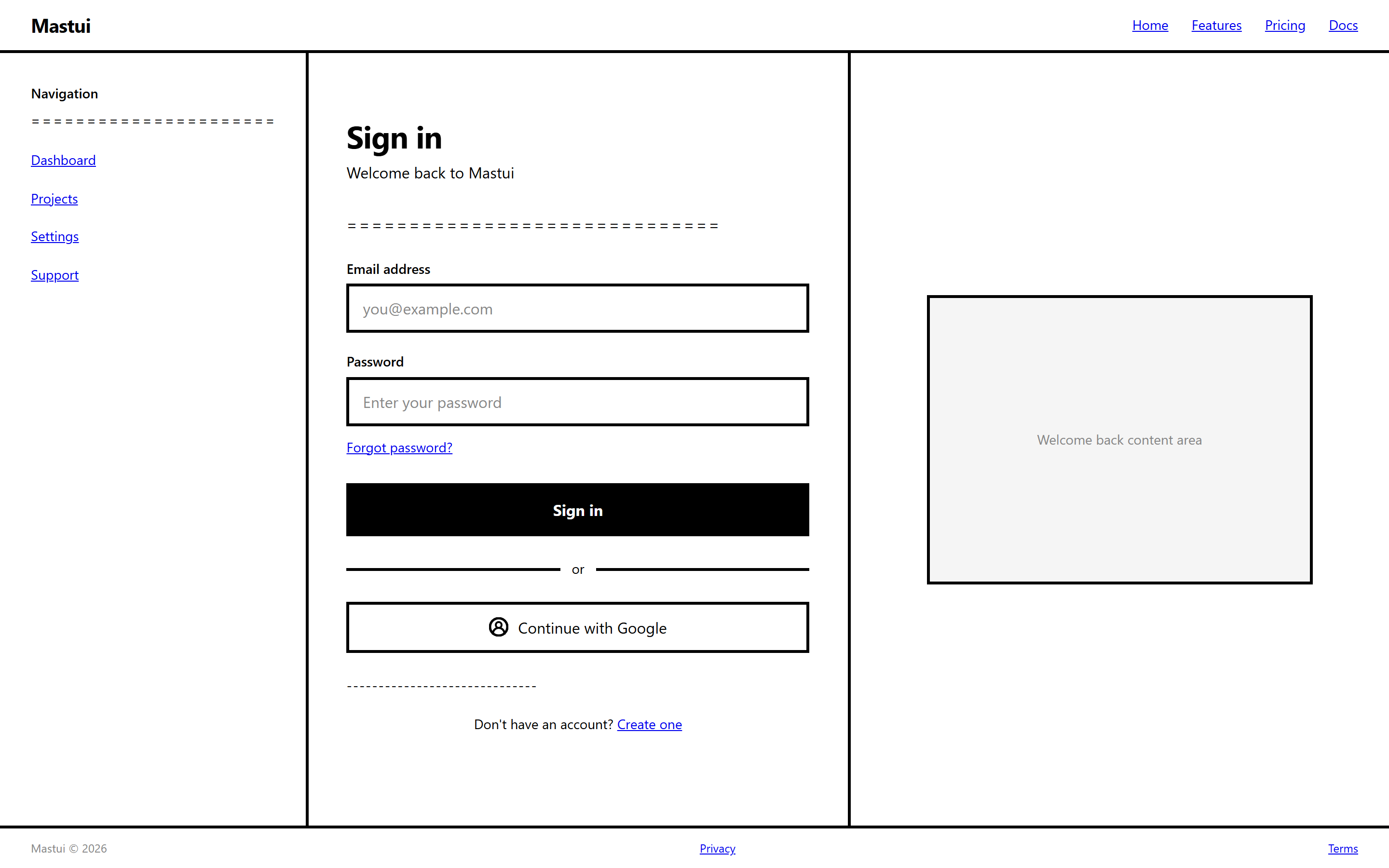 Raw Brutalist Login