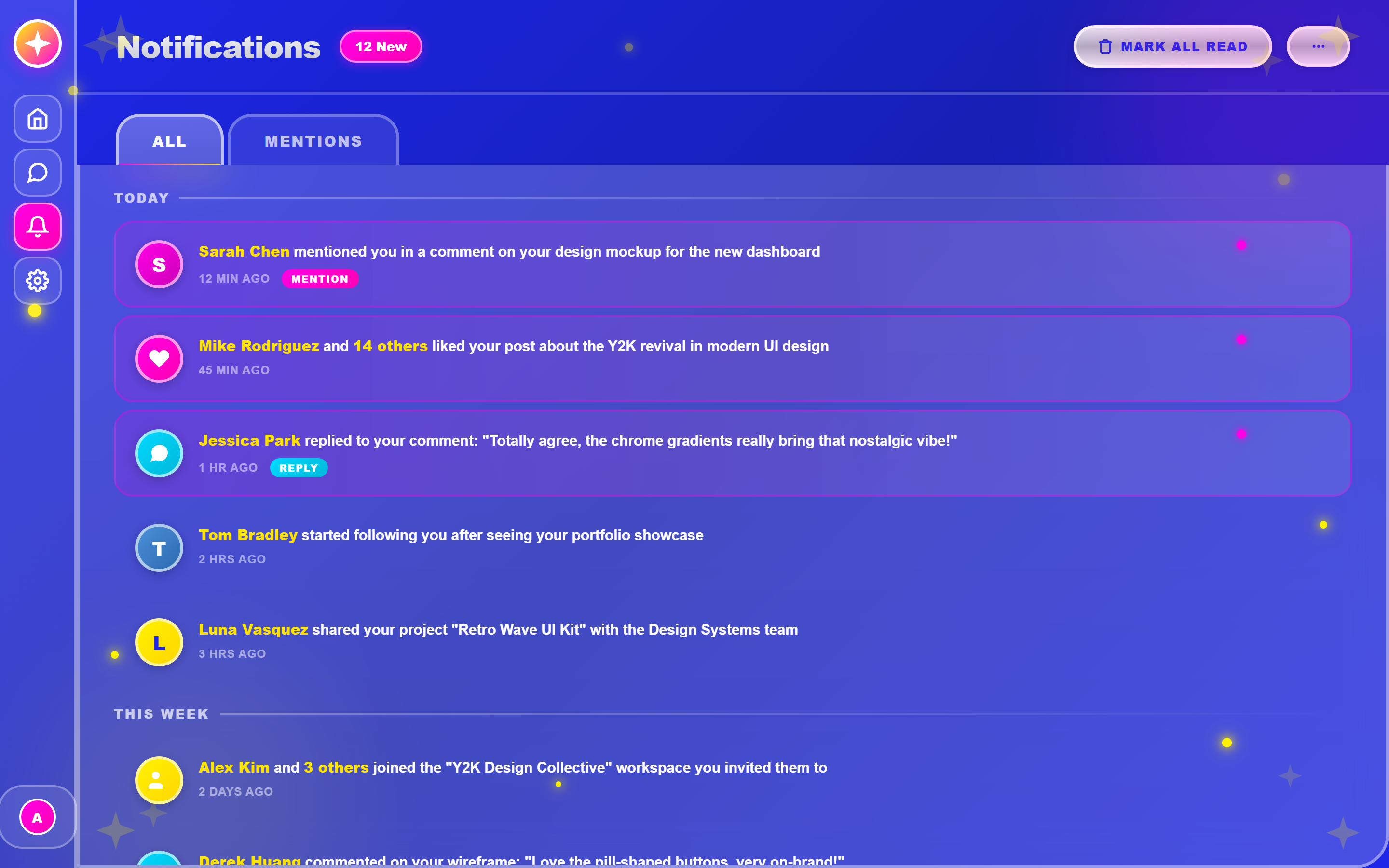 Retro Y2K Notifications