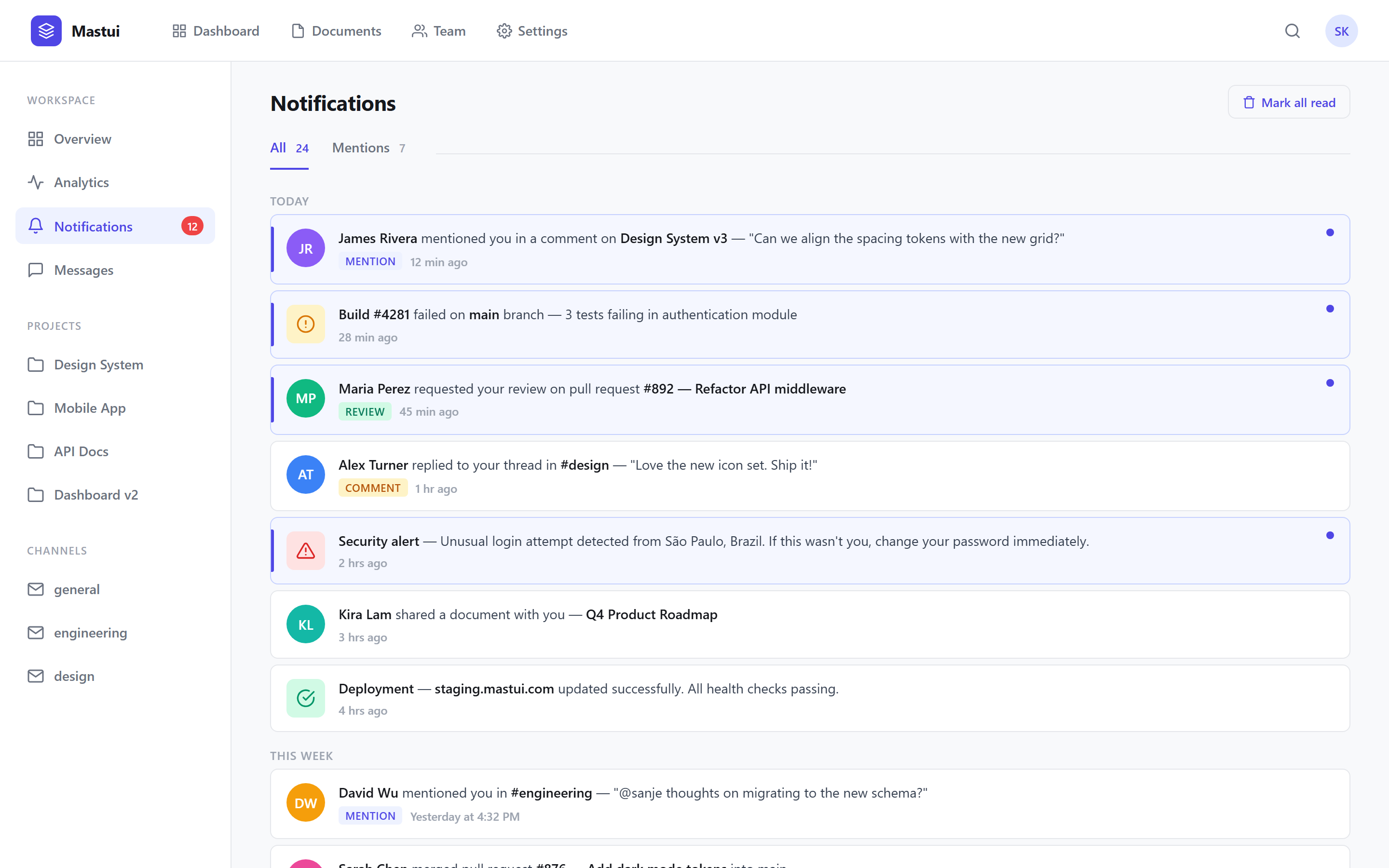 SaaS Clean Notifications
