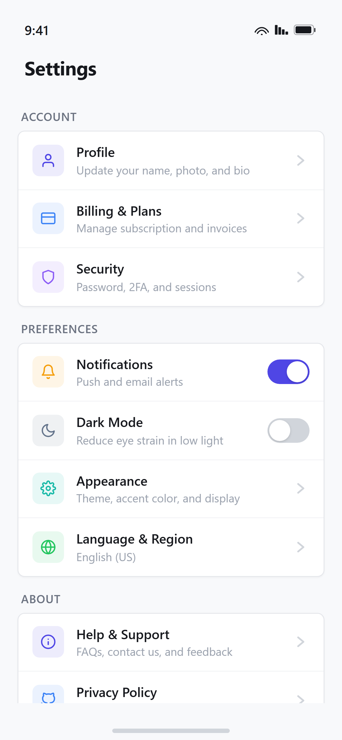 SaaS Clean Settings