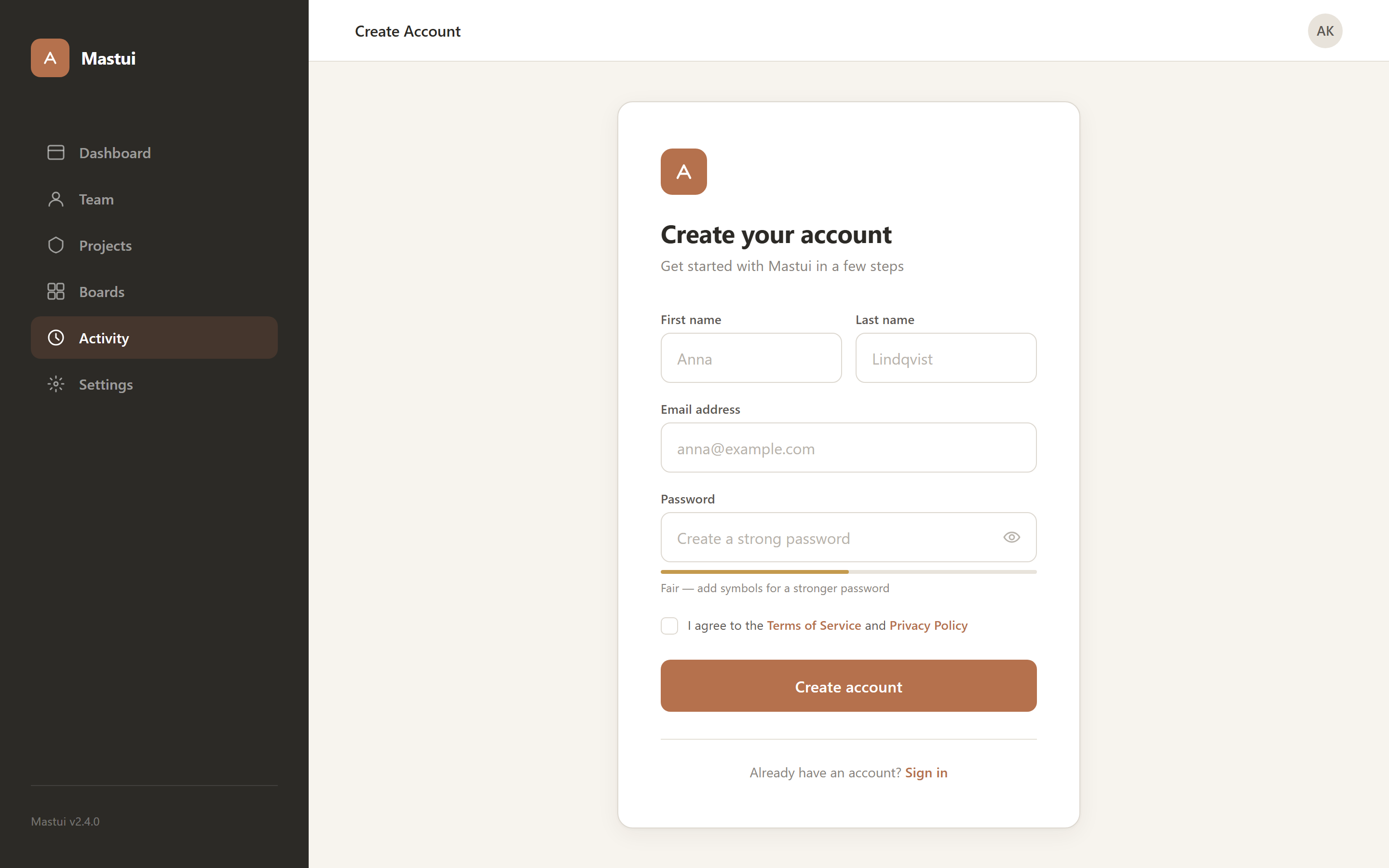 Scandinavian Nordic Sign Up