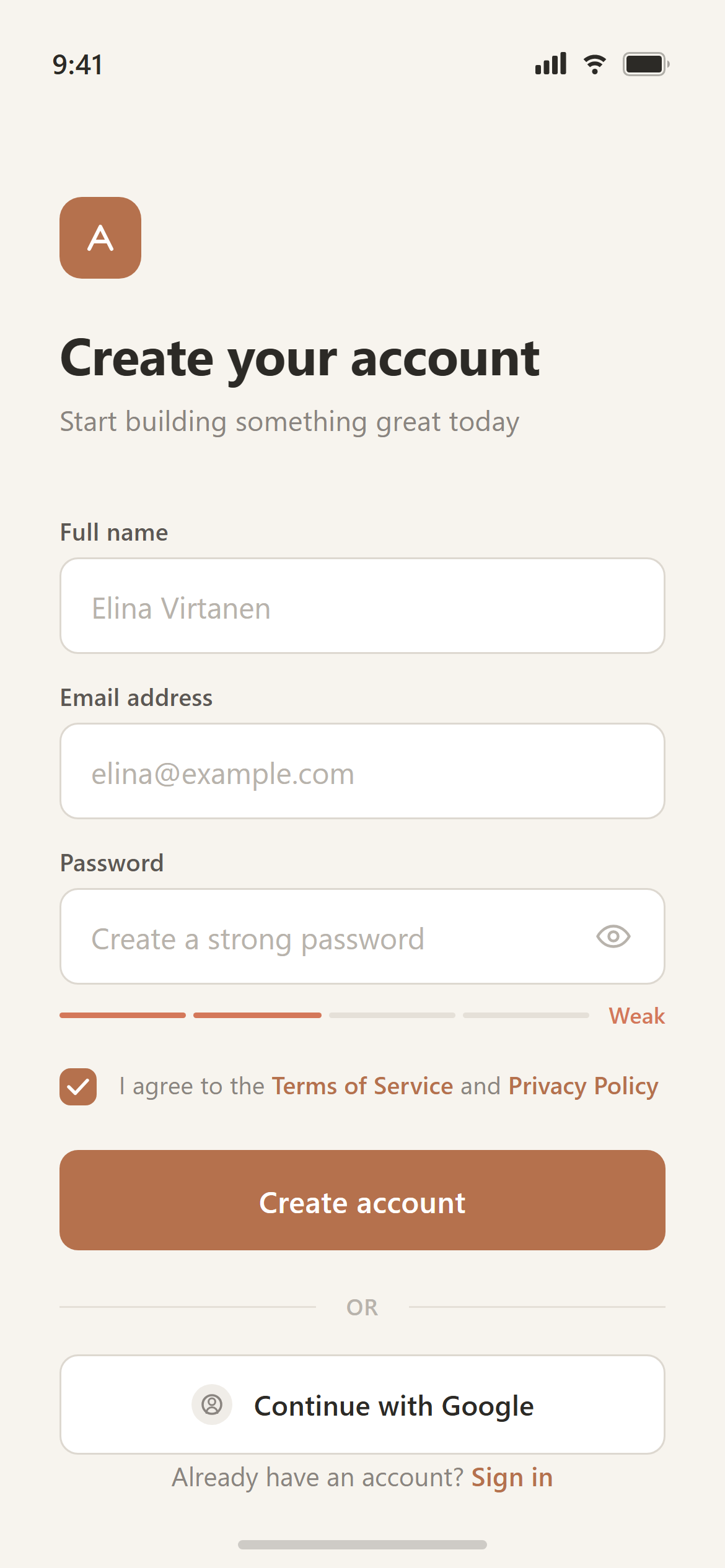 Scandinavian Nordic Sign Up